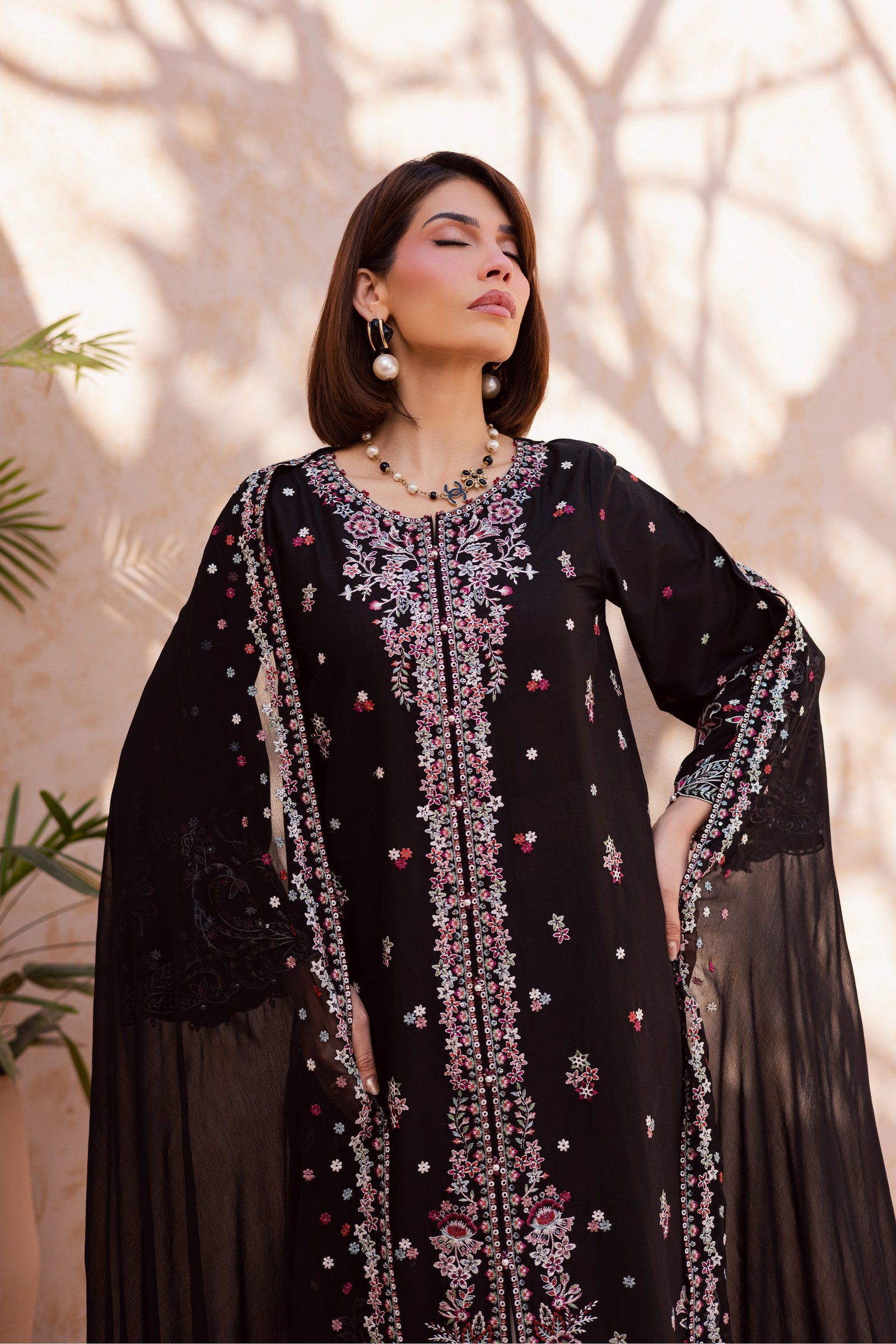  Aelin 3Pc - Festive Embroidered Lawn BATIKEID2026  BATIK   XS / Black / Pima Lawn-S / Black / Pima Lawn-M / Black / Pima Lawn-L / Black / Pima Lawn-XL / Black / Pima Lawn