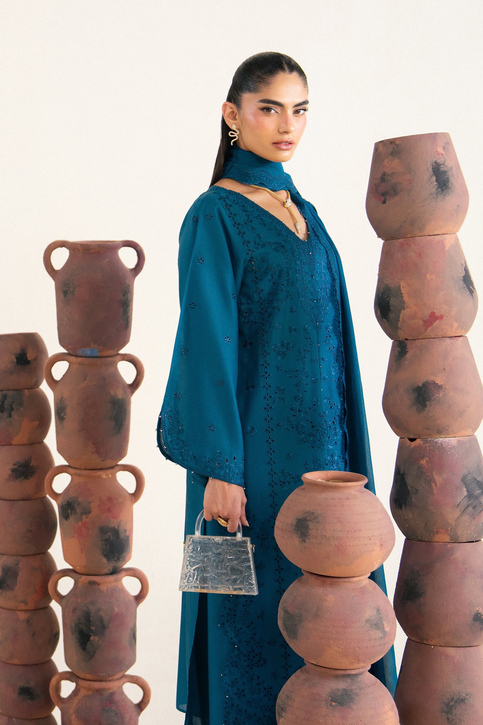 Amyra Blue 3Pc - Festive Eid Pret BATIKSS26 BATIK XS / Moroccon Blue / Pima Lawn-S / Moroccon Blue / Pima Lawn-M / Moroccon Blue / Pima Lawn-L / Moroccon Blue / Pima Lawn-XL / Moroccon Blue / Pima Lawn