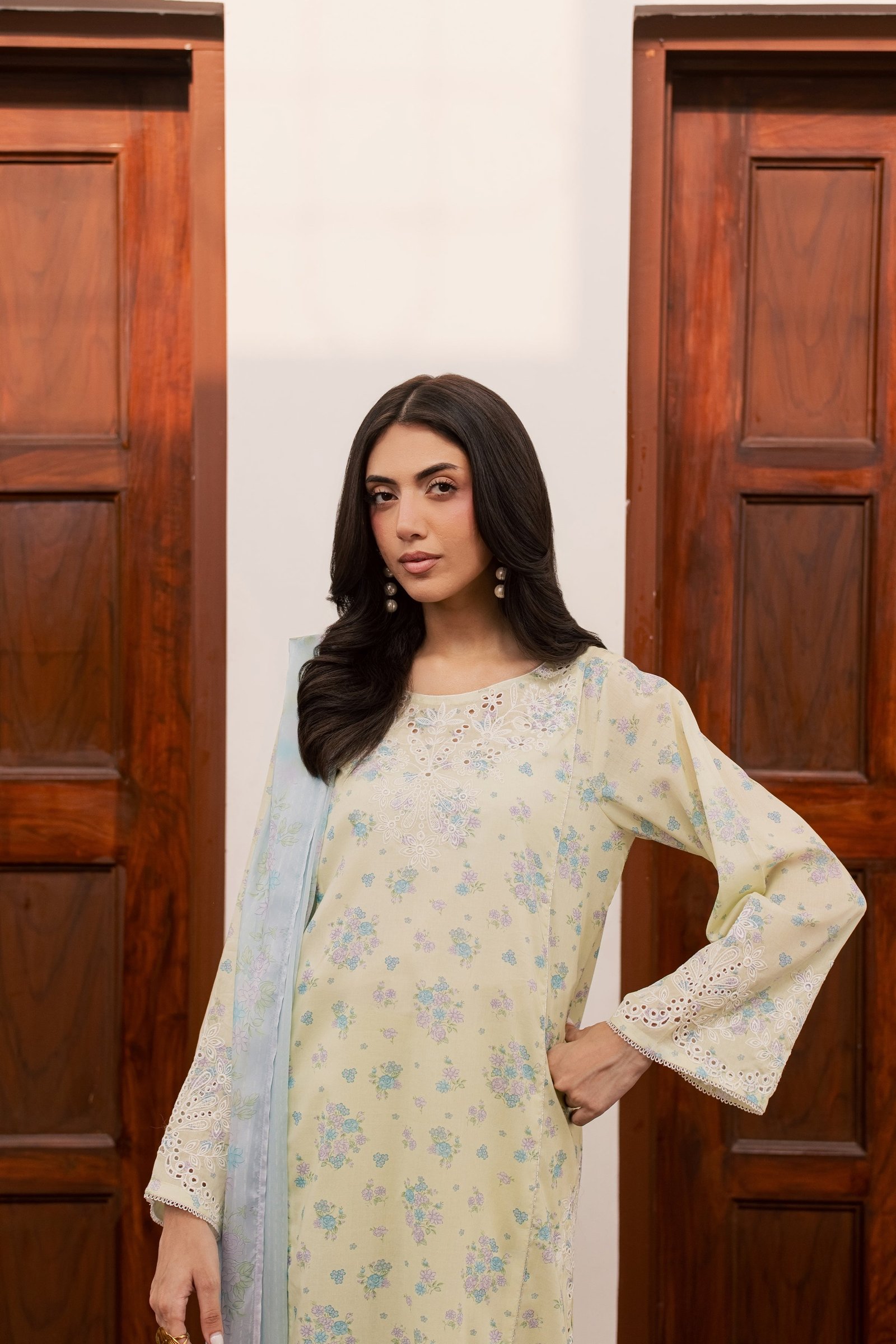  Armeen 3Pc - Printed Lawn Dress BATIKSS26  BATIK   XS / Lemon Yellow / Lawn-S / Lemon Yellow / Lawn-M / Lemon Yellow / Lawn-L / Lemon Yellow / Lawn-XL / Lemon Yellow / Lawn