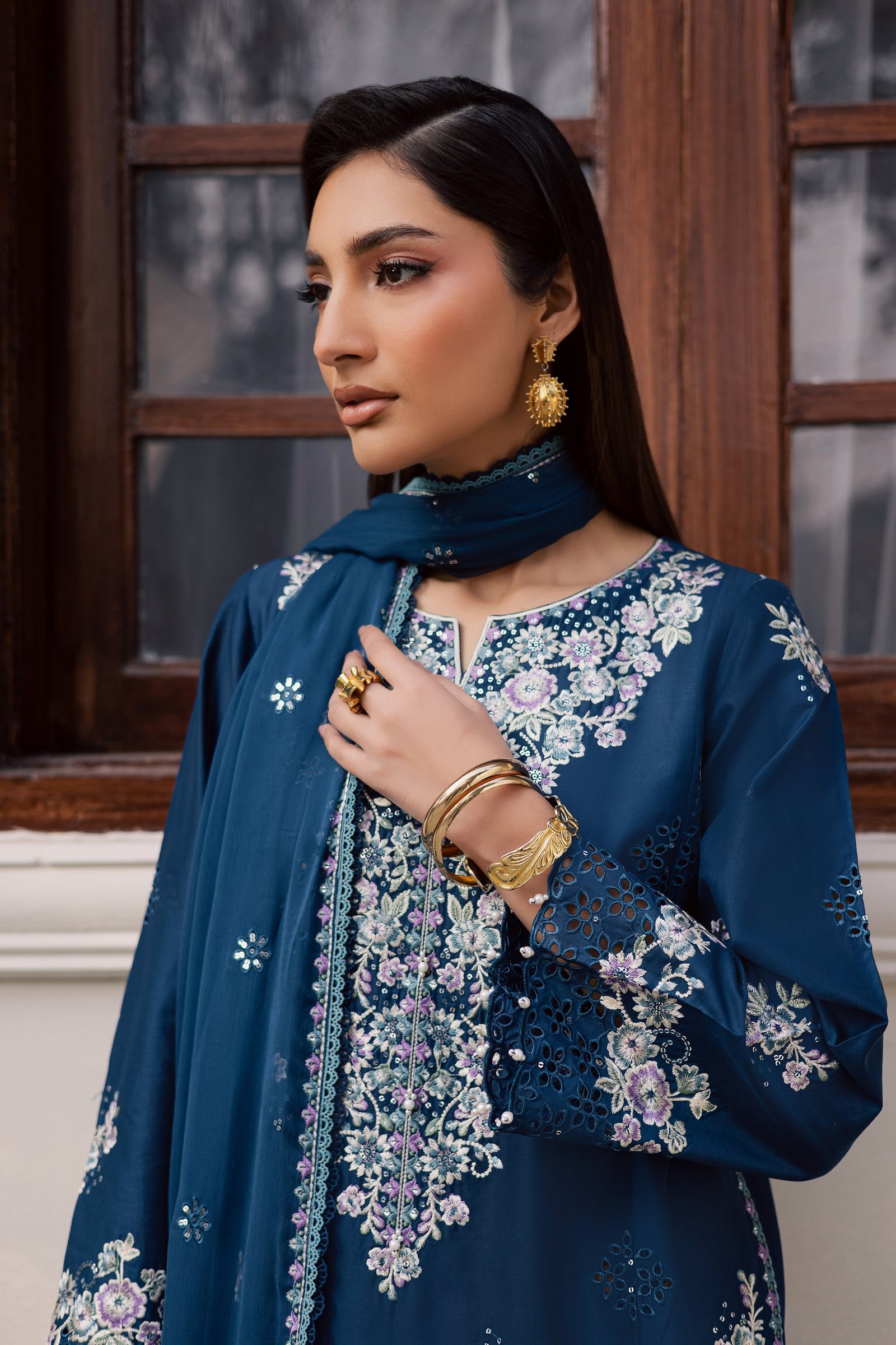  Azraaq 3Pc - Festive Embroidered Lawn BATIKEID2026  BATIK   XS / Zinc / Pima Lawn-S / Zinc / Pima Lawn-M / Zinc / Pima Lawn-L / Zinc / Pima Lawn-XL / Zinc / Pima Lawn