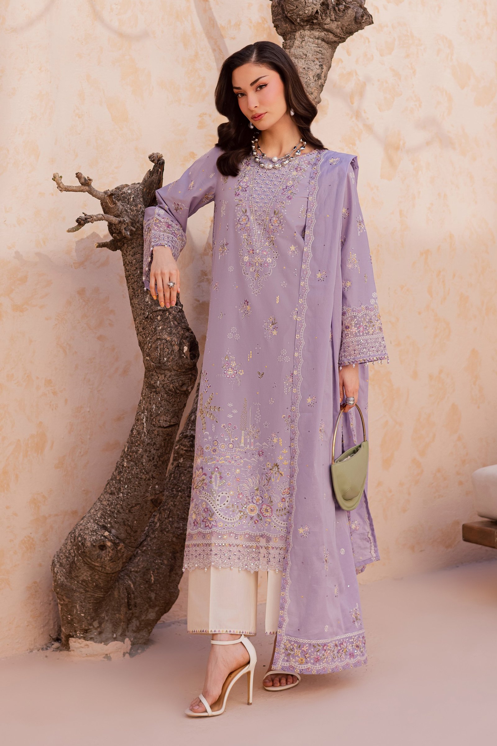  Bagh 3Pc - Festive Embroidered Lawn BATIKEID2026  BATIK   XS / Lilac / Pima Lawn-S / Lilac / Pima Lawn-M / Lilac / Pima Lawn-L / Lilac / Pima Lawn-XL / Lilac / Pima Lawn