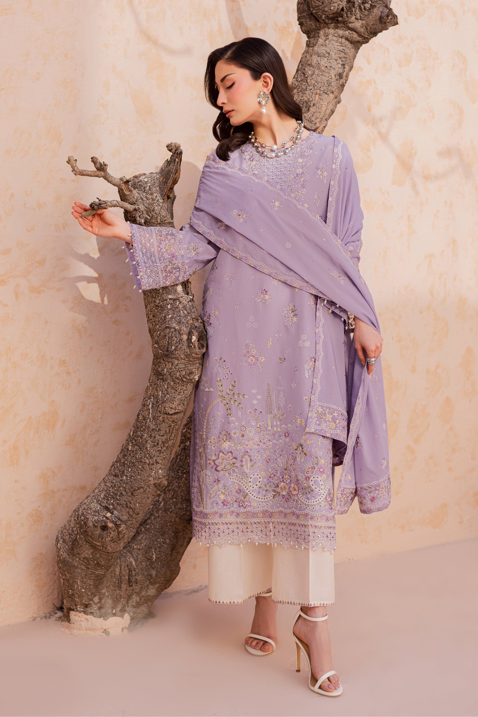 Bagh 3Pc - Festive Embroidered Lawn BATIKEID2026  BATIK   XS / Lilac / Pima Lawn-S / Lilac / Pima Lawn-M / Lilac / Pima Lawn-L / Lilac / Pima Lawn-XL / Lilac / Pima Lawn