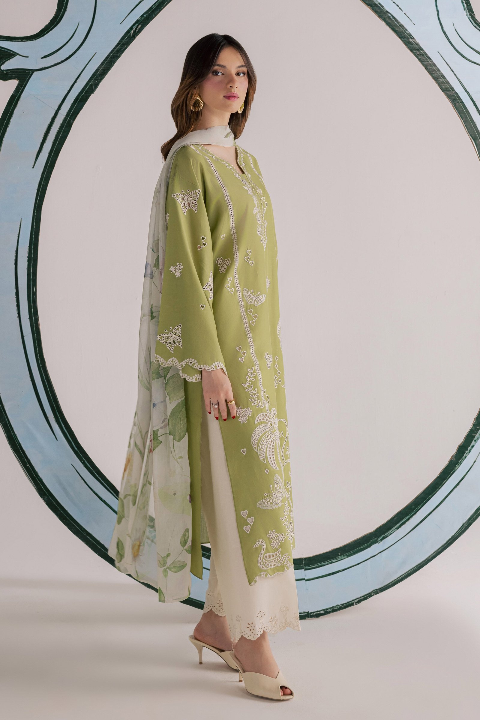  Bano Sakhi 3Pc - Embroidered Lawn Dress EverydayEdit26  BATIK   XS / Green Yellow / Pima Lawn-S / Green Yellow / Pima Lawn-M / Green Yellow / Pima Lawn-L / Green Yellow / Pima Lawn-XL / Green Yellow / Pima Lawn