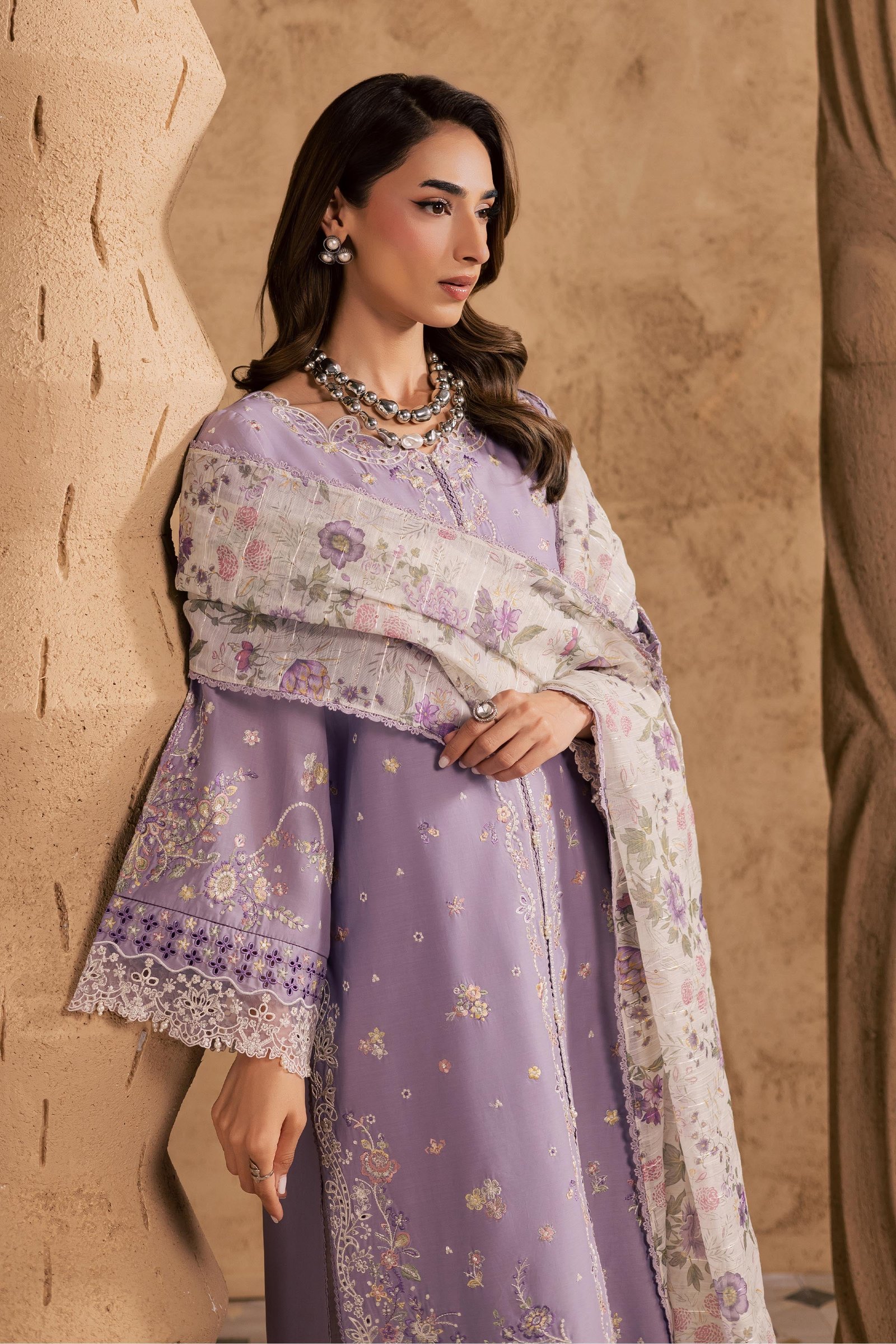 Belfast 3Pc - Embroidered Festive Pret BATIKSS26 BATIK XS / Lilac / Pima Lawn-S / Lilac / Pima Lawn-M / Lilac / Pima Lawn-L / Lilac / Pima Lawn-XL / Lilac / Pima Lawn