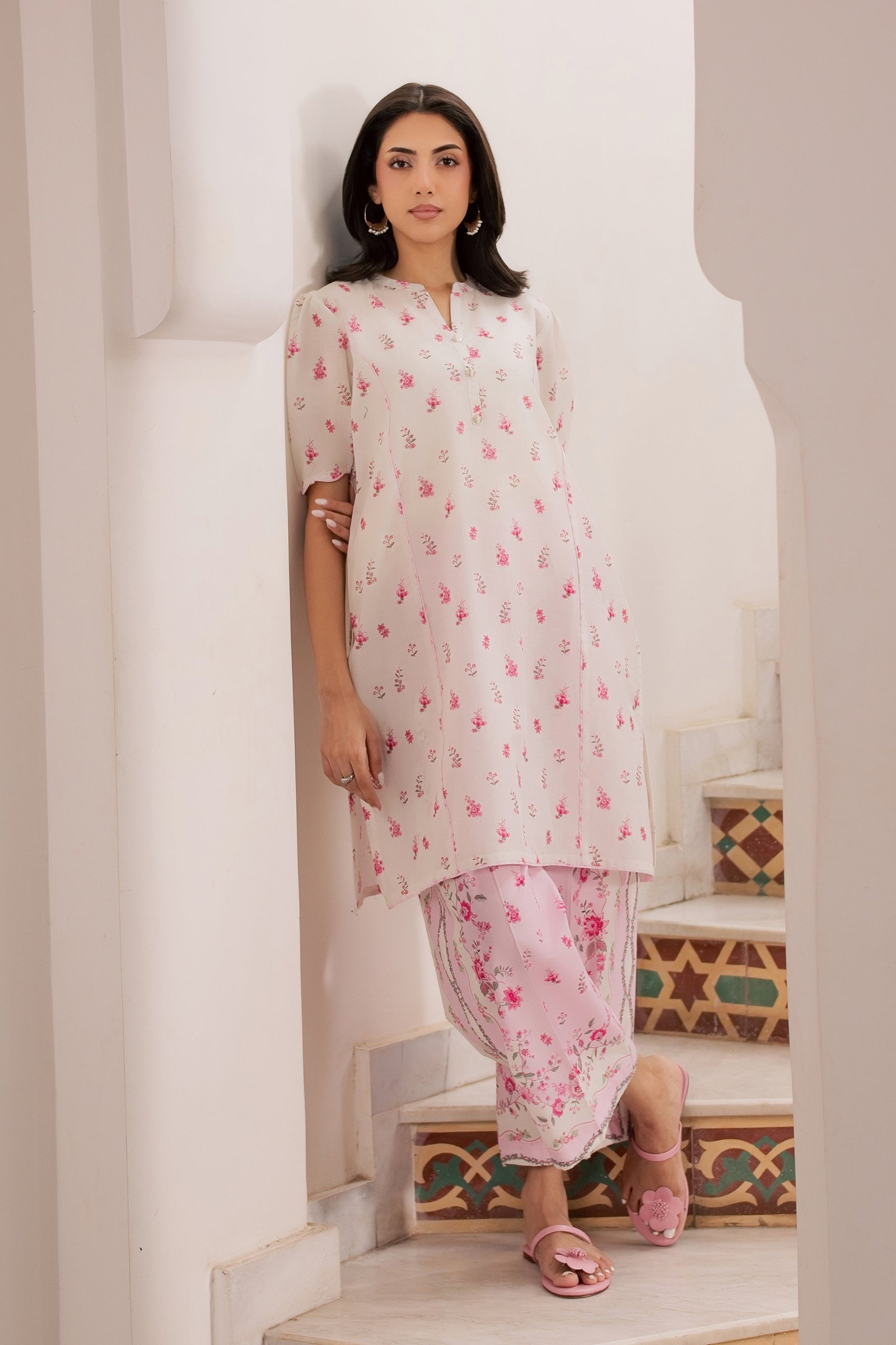 Biscoff 2Pc - Printed Lawn Dress BATIKSS26 BATIK XS / Off White / Lawn-S / Off White / Lawn-M / Off White / Lawn-L / Off White / Lawn-XL / Off White / Lawn