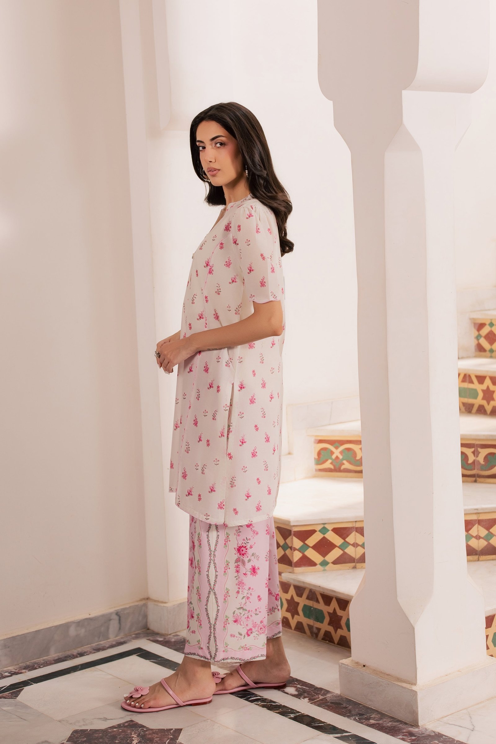 Biscoff 2Pc - Printed Lawn Dress BATIKSS26 BATIK XS / Off White / Lawn-S / Off White / Lawn-M / Off White / Lawn-L / Off White / Lawn-XL / Off White / Lawn