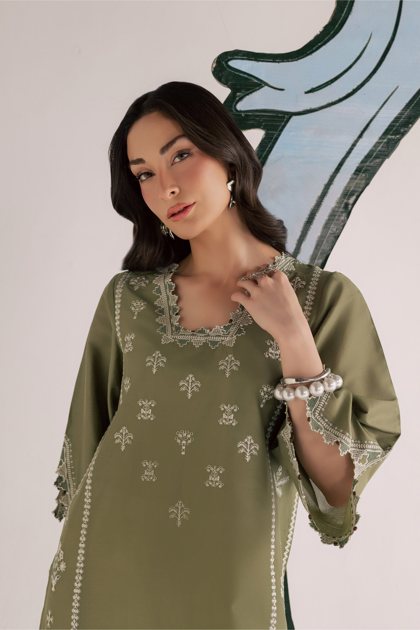 Bismil 2Pc - Embroidered Lawn Dress EverydayEdit26 BATIK XS / Moss / Pima Lawn-S / Moss / Pima Lawn-M / Moss / Pima Lawn-L / Moss / Pima Lawn-XL / Moss / Pima Lawn