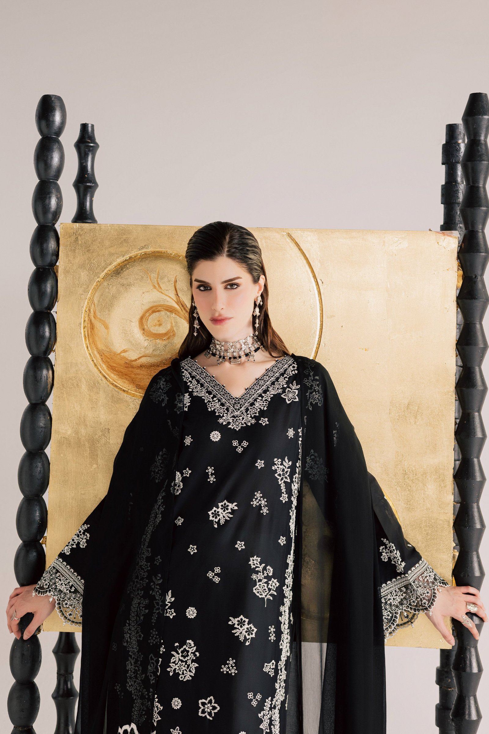 Black Aura 3Pc - Festive Eid Pret BATIKSS26  BATIK   XS / Black / Pima Lawn-S / Black / Pima Lawn-M / Black / Pima Lawn-L / Black / Pima Lawn-XL / Black / Pima Lawn
