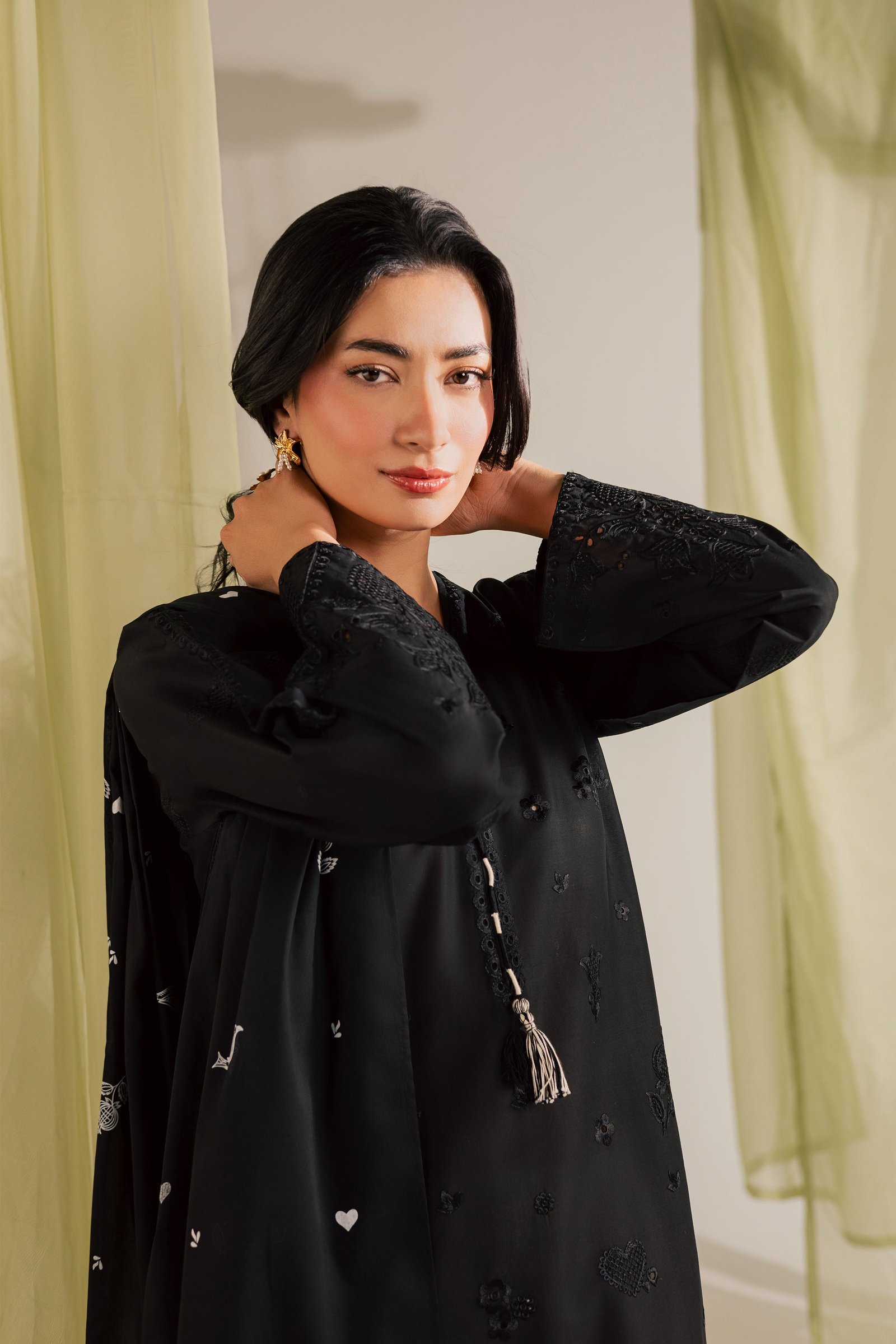  Black Bird 2Pc - Embroidered Lawn Dress EverydayEdit26  BATIK   XS / Black / Pima Lawn-S / Black / Pima Lawn-M / Black / Pima Lawn-L / Black / Pima Lawn-XL / Black / Pima Lawn