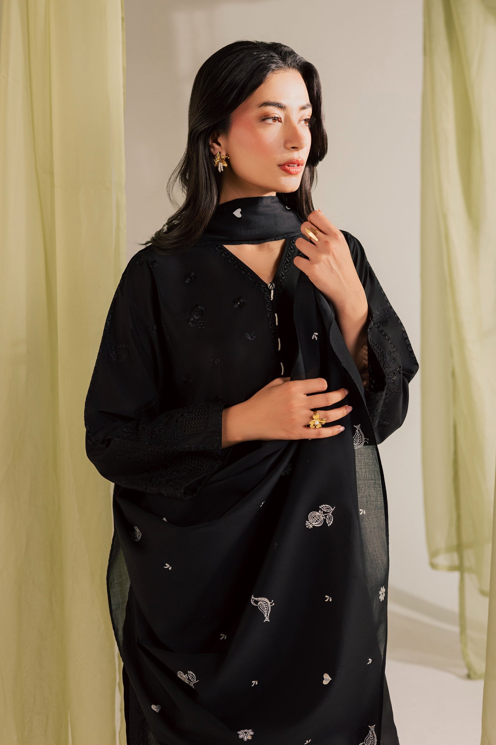  Black Bird 2Pc - Embroidered Lawn Dress EverydayEdit26  BATIK   XS / Black / Pima Lawn-S / Black / Pima Lawn-M / Black / Pima Lawn-L / Black / Pima Lawn-XL / Black / Pima Lawn