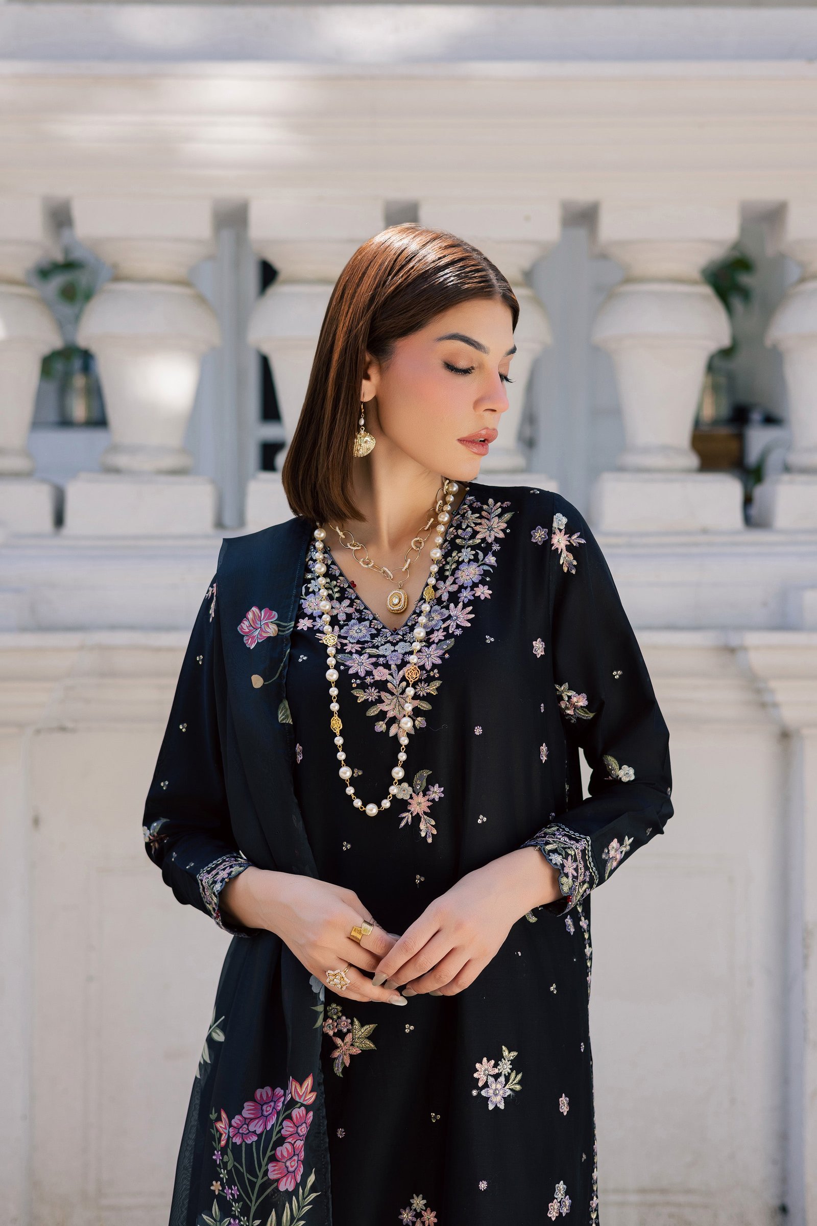  Black Heer 3Pc - Festive Embroidered Lawn BATIKSS26  BATIK   XS / Black / Pima Lawn-S / Black / Pima Lawn-M / Black / Pima Lawn-L / Black / Pima Lawn-XL / Black / Pima Lawn