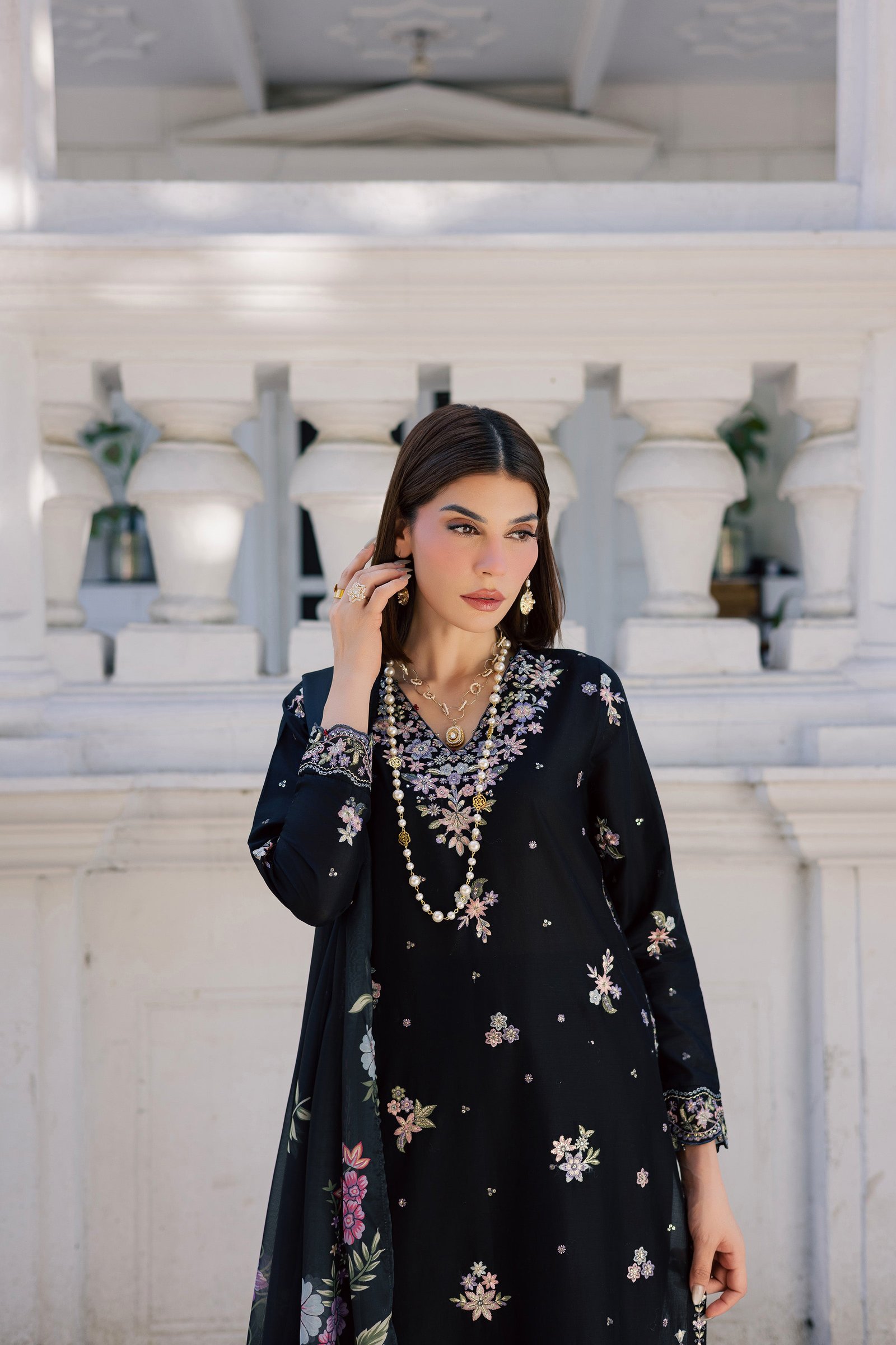  Black Heer 3Pc - Festive Embroidered Lawn BATIKSS26  BATIK   XS / Black / Pima Lawn-S / Black / Pima Lawn-M / Black / Pima Lawn-L / Black / Pima Lawn-XL / Black / Pima Lawn
