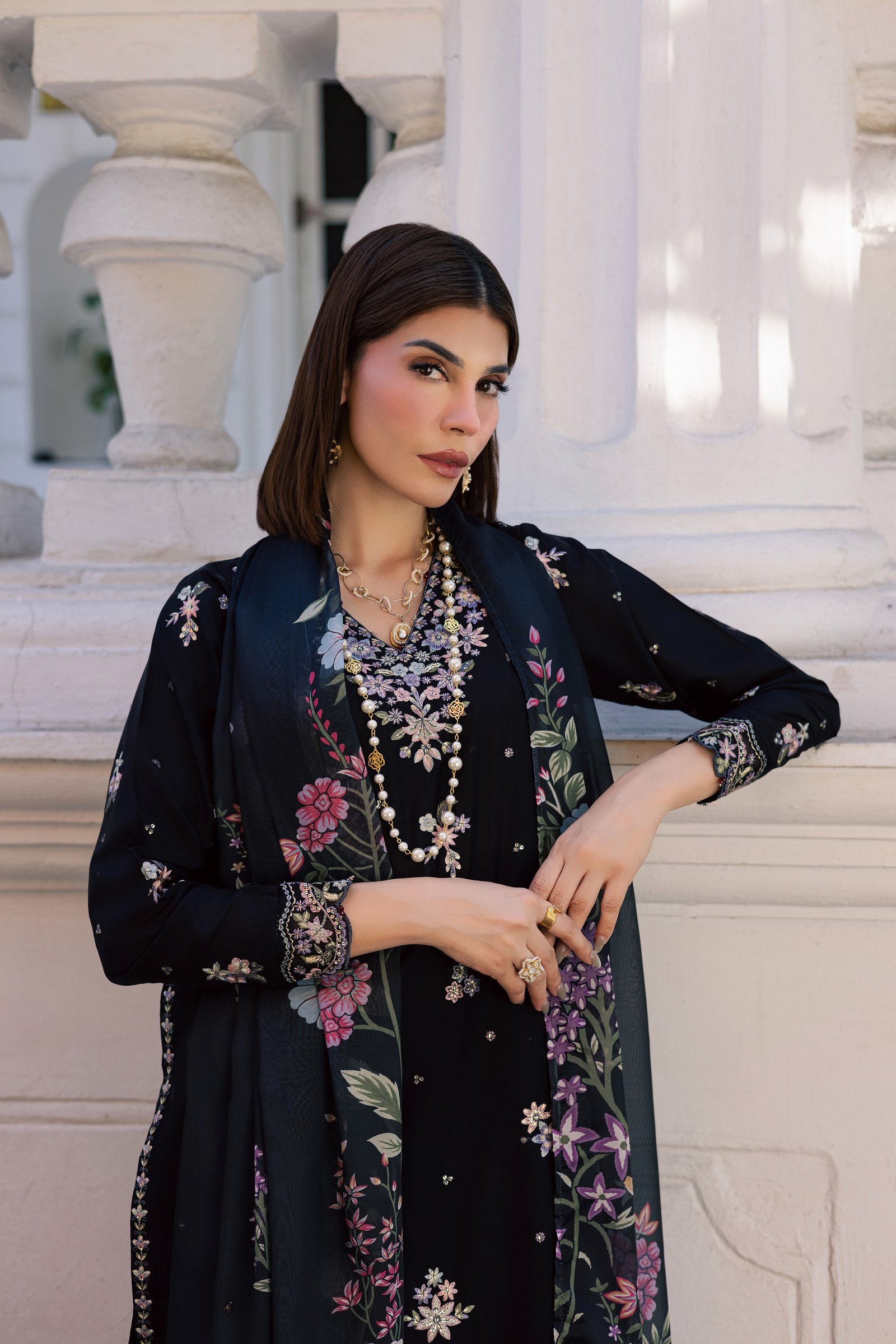  Black Heer 3Pc - Festive Embroidered Lawn BATIKSS26  BATIK   XS / Black / Pima Lawn-S / Black / Pima Lawn-M / Black / Pima Lawn-L / Black / Pima Lawn-XL / Black / Pima Lawn