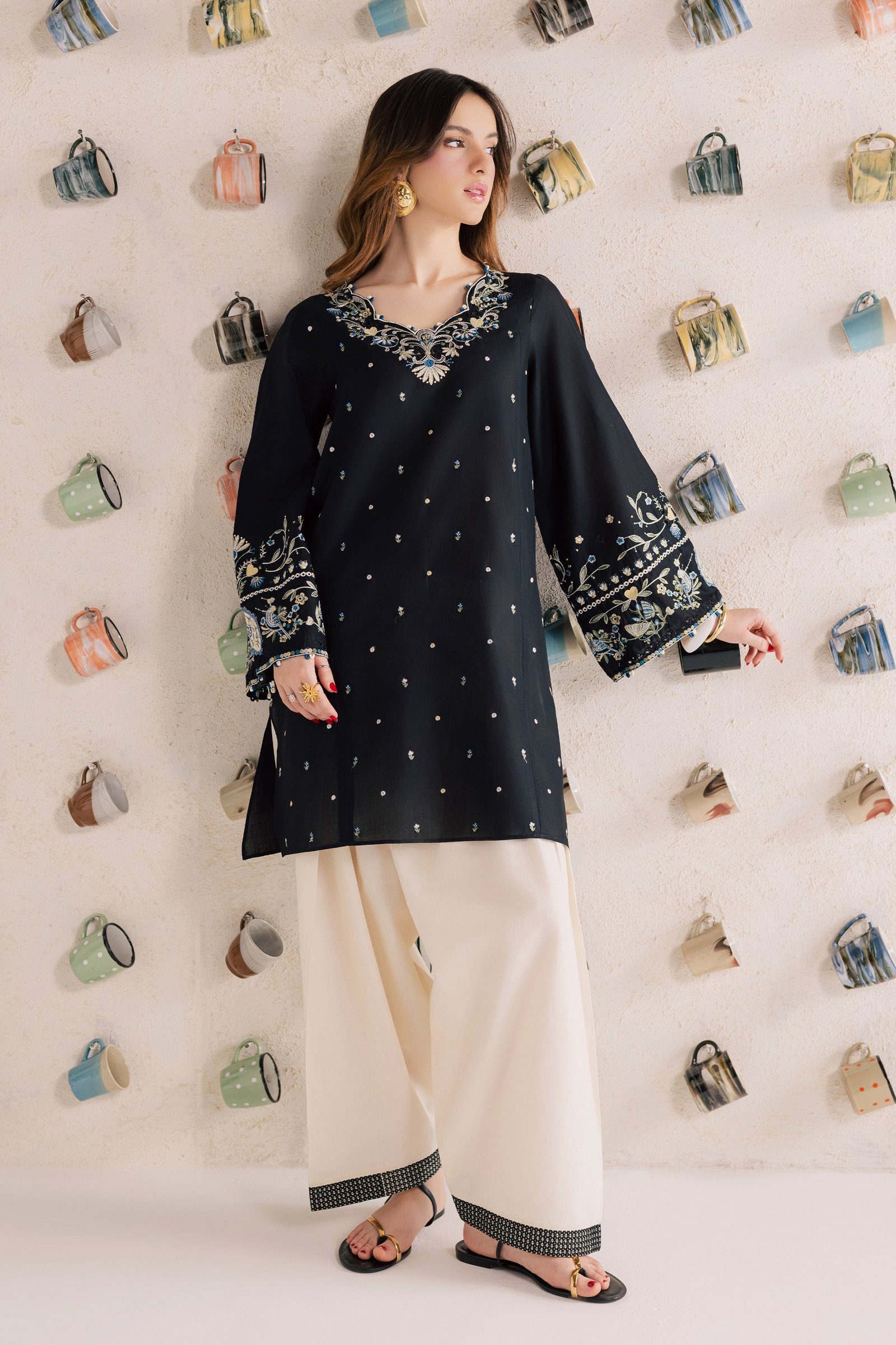  Blue Jay 2Pc - Embroidered Lawn Dress EverydayEdit26  BATIK   XS / Black / Pima Lawn-S / Black / Pima Lawn-M / Black / Pima Lawn-L / Black / Pima Lawn-XL / Black / Pima Lawn