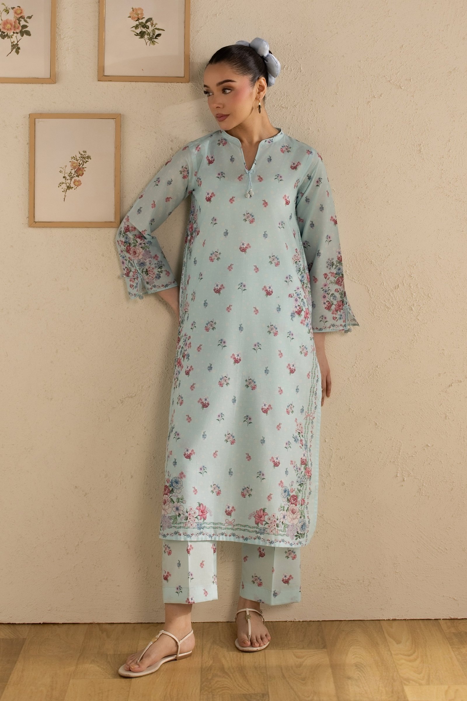 Blue Knox 2Pc - Printed Lawn Dress BATIKSS26 BATIK XS / Blue / Lawn-S / Blue / Lawn-M / Blue / Lawn-L / Blue / Lawn-XL / Blue / Lawn
