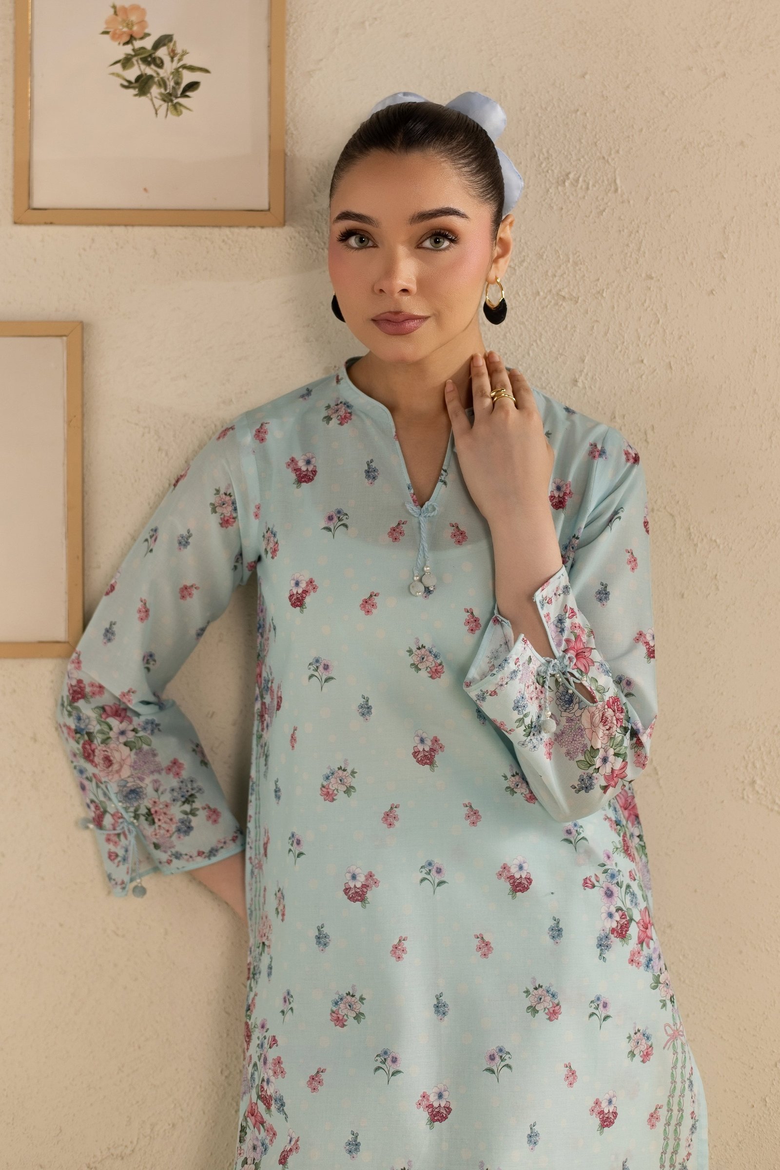 Blue Knox 2Pc - Printed Lawn Dress BATIKSS26 BATIK XS / Blue / Lawn-S / Blue / Lawn-M / Blue / Lawn-L / Blue / Lawn-XL / Blue / Lawn