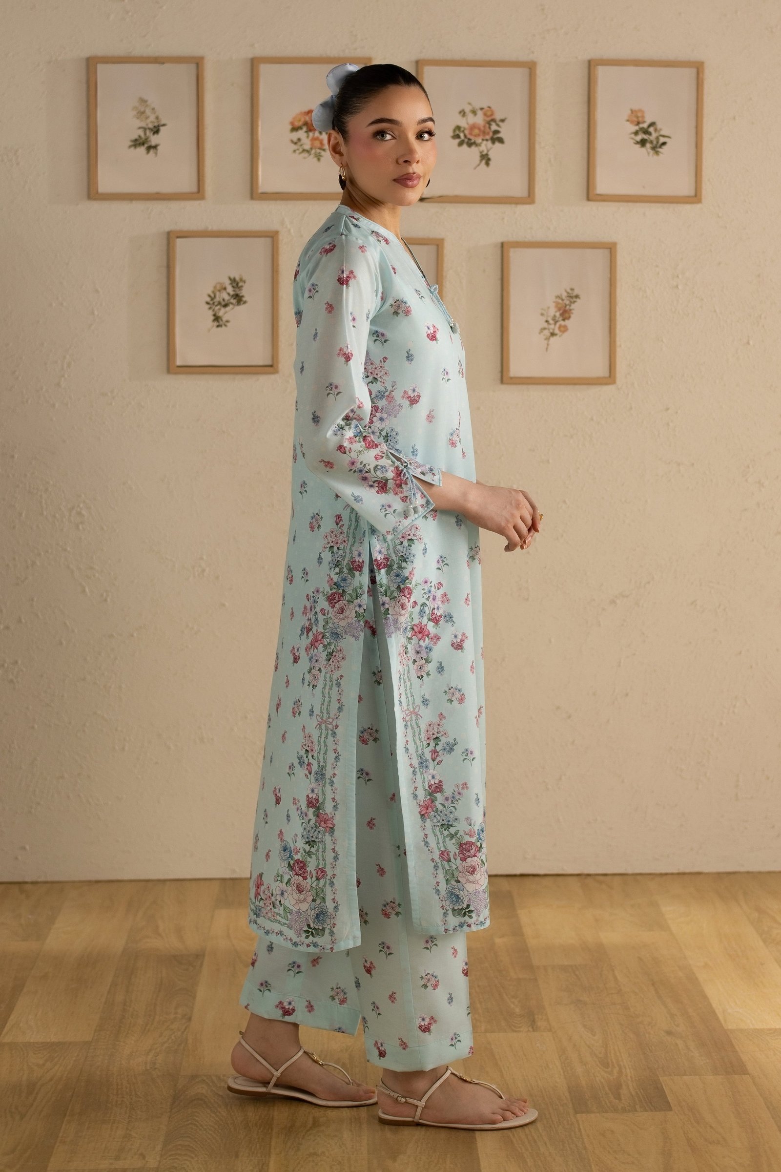 Blue Knox 2Pc - Printed Lawn Dress BATIKSS26 BATIK XS / Blue / Lawn-S / Blue / Lawn-M / Blue / Lawn-L / Blue / Lawn-XL / Blue / Lawn