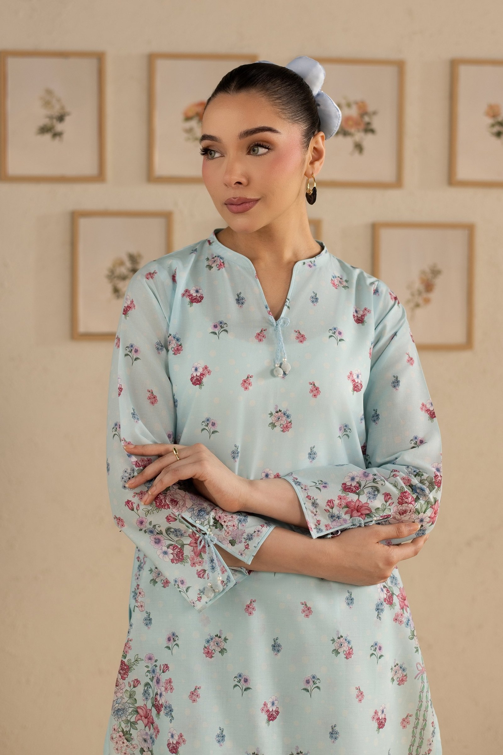 Blue Knox 2Pc - Printed Lawn Dress BATIKSS26 BATIK XS / Blue / Lawn-S / Blue / Lawn-M / Blue / Lawn-L / Blue / Lawn-XL / Blue / Lawn