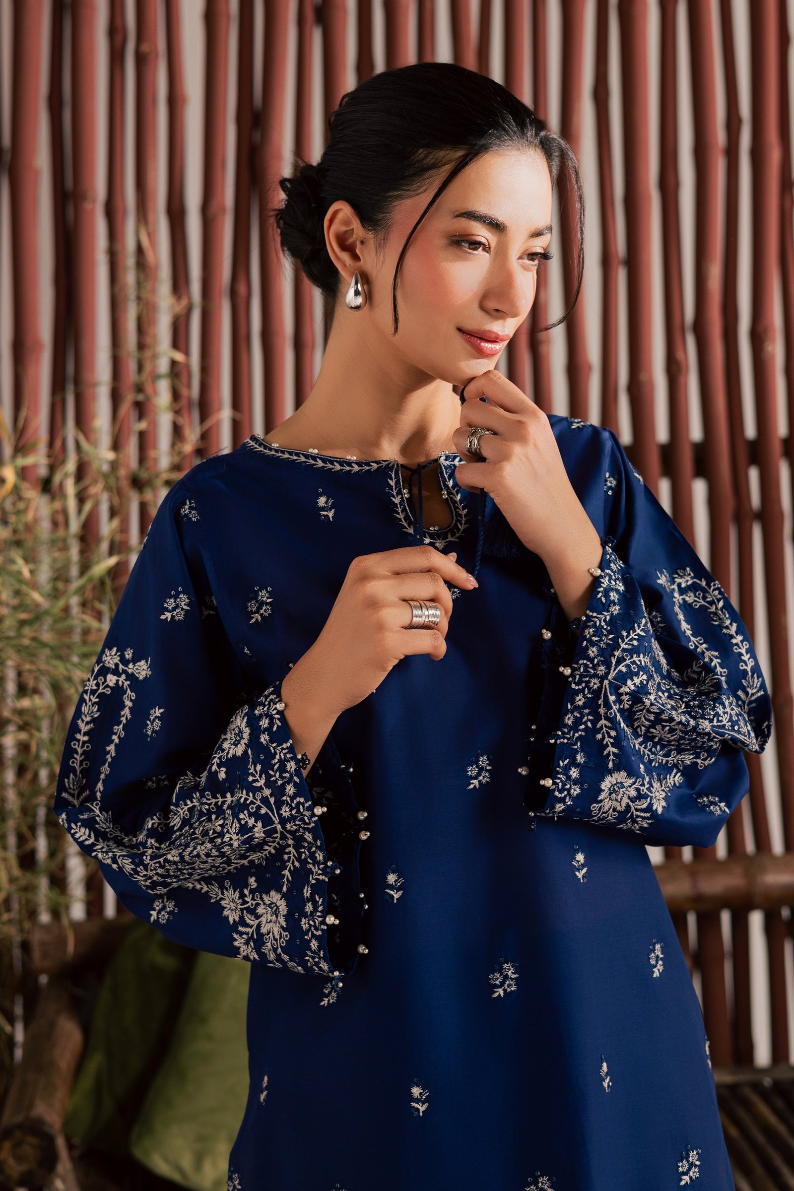 Blue Nairobi 2Pc - Embroidered Lawn Dress EverydayEdit26 BATIK XS / Dark Blue / Pima Lawn-S / Dark Blue / Pima Lawn-M / Dark Blue / Pima Lawn-L / Dark Blue / Pima Lawn-XL / Dark Blue / Pima Lawn