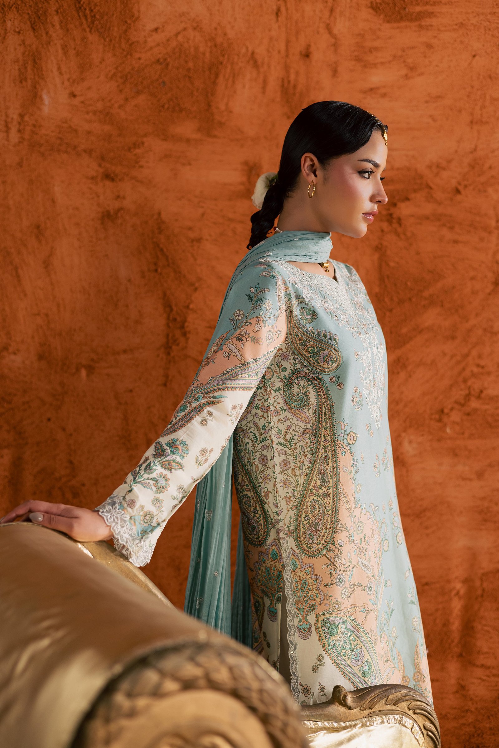  Blue Olaf 3Pc - Printed Lawn Dress BATIKEID2026  BATIK   XS / Ocean Blue / Lawn-S / Ocean Blue / Lawn-M / Ocean Blue / Lawn-L / Ocean Blue / Lawn-XL / Ocean Blue / Lawn