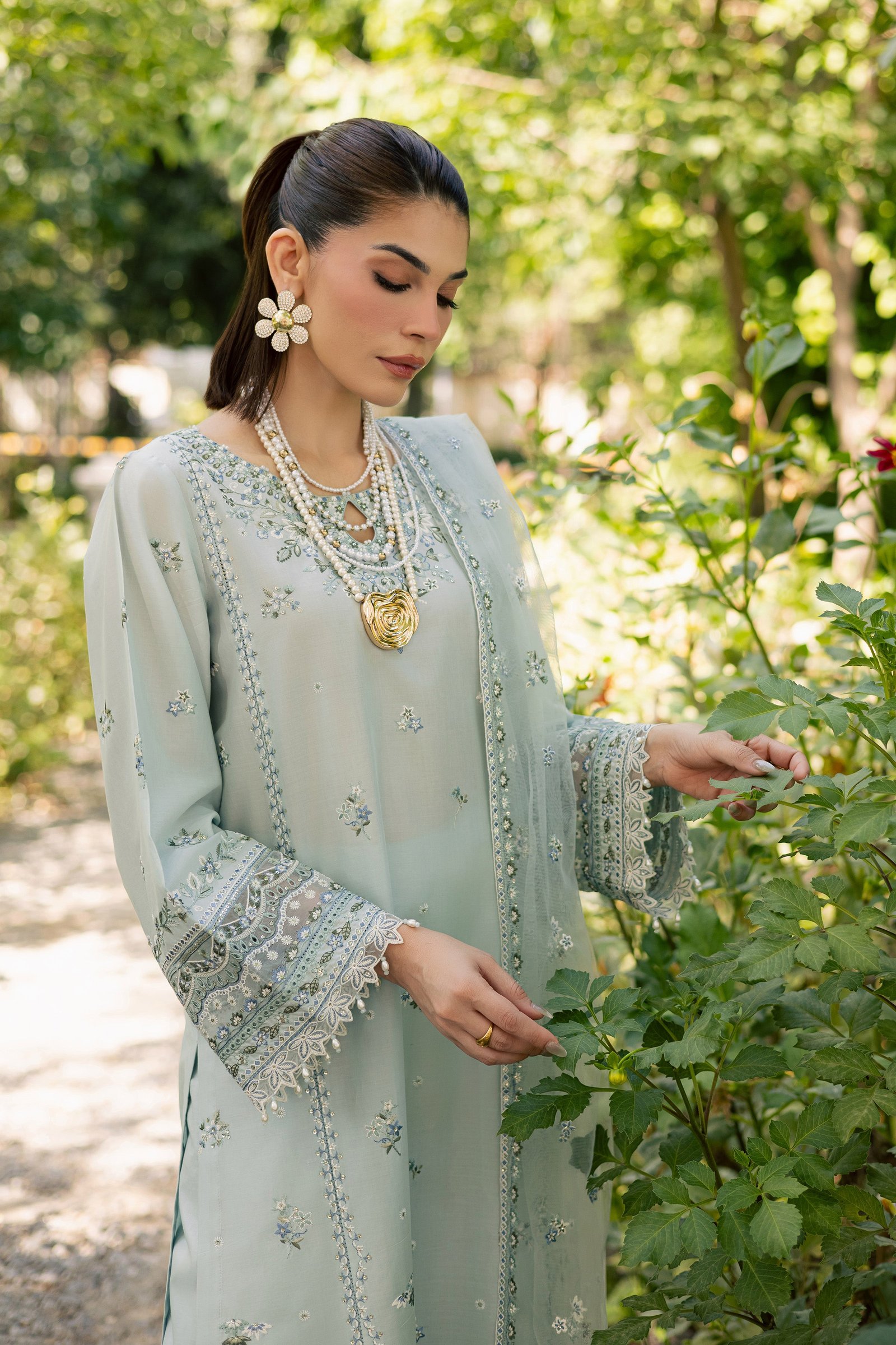 Blue Petra 3Pc - Festive Embroidered Lawn BATIKSS26 BATIK XS / Blue / Pima Lawn-S / Blue / Pima Lawn-M / Blue / Pima Lawn-L / Blue / Pima Lawn-XL / Blue / Pima Lawn