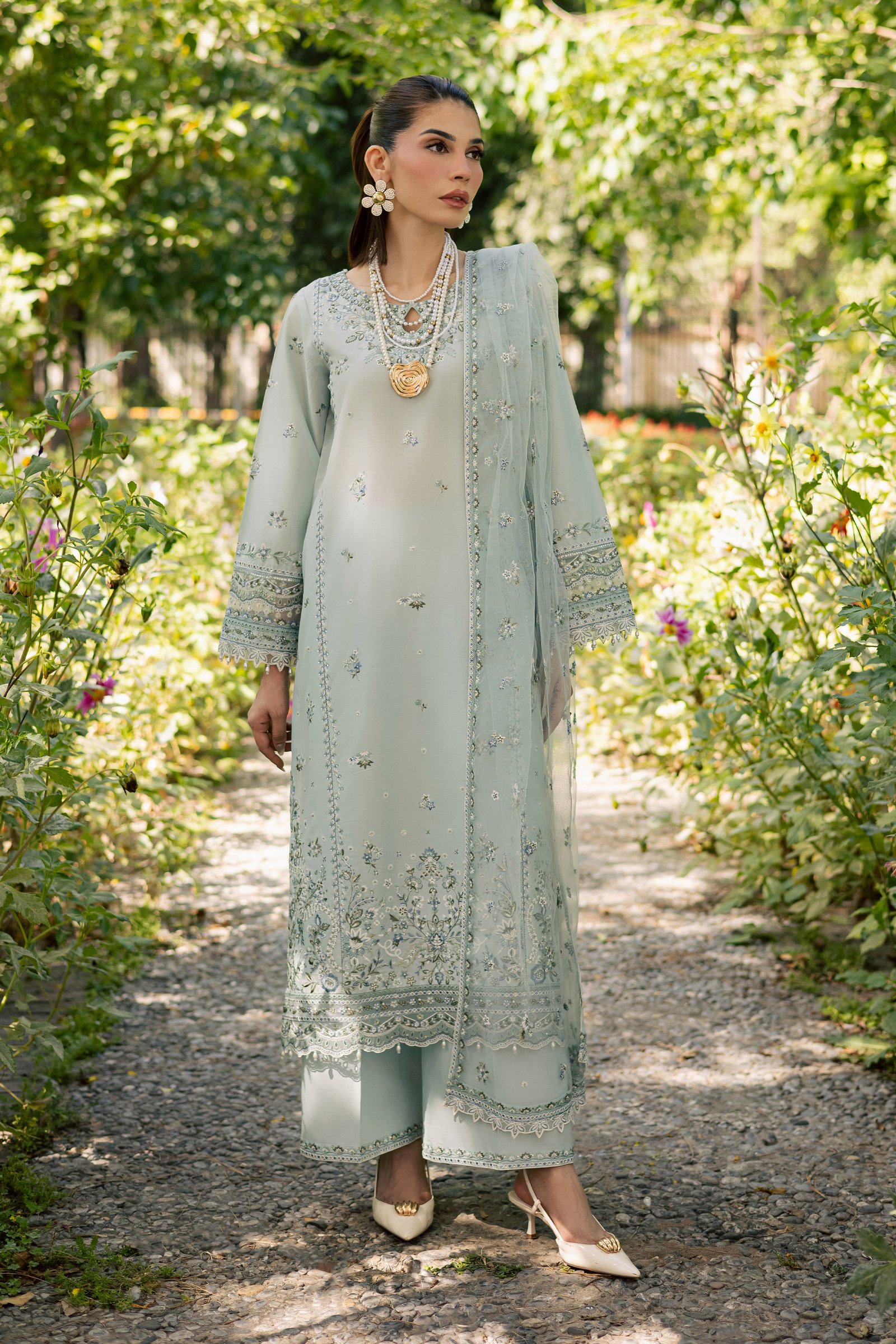 Blue Petra 3Pc - Festive Embroidered Lawn BATIKSS26 BATIK XS / Blue / Pima Lawn-S / Blue / Pima Lawn-M / Blue / Pima Lawn-L / Blue / Pima Lawn-XL / Blue / Pima Lawn