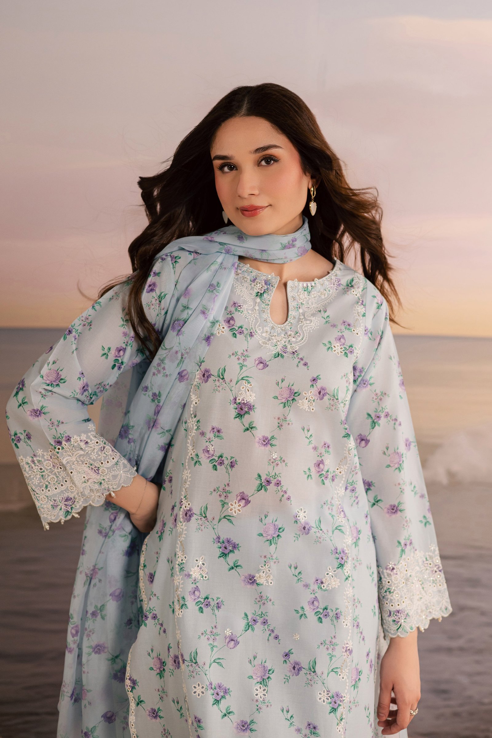  Blue Raima 3Pc - Printed Lawn Dress BATIKSS26  BATIK   XS / Blue / Lawn-S / Blue / Lawn-M / Blue / Lawn-L / Blue / Lawn-XL / Blue / Lawn