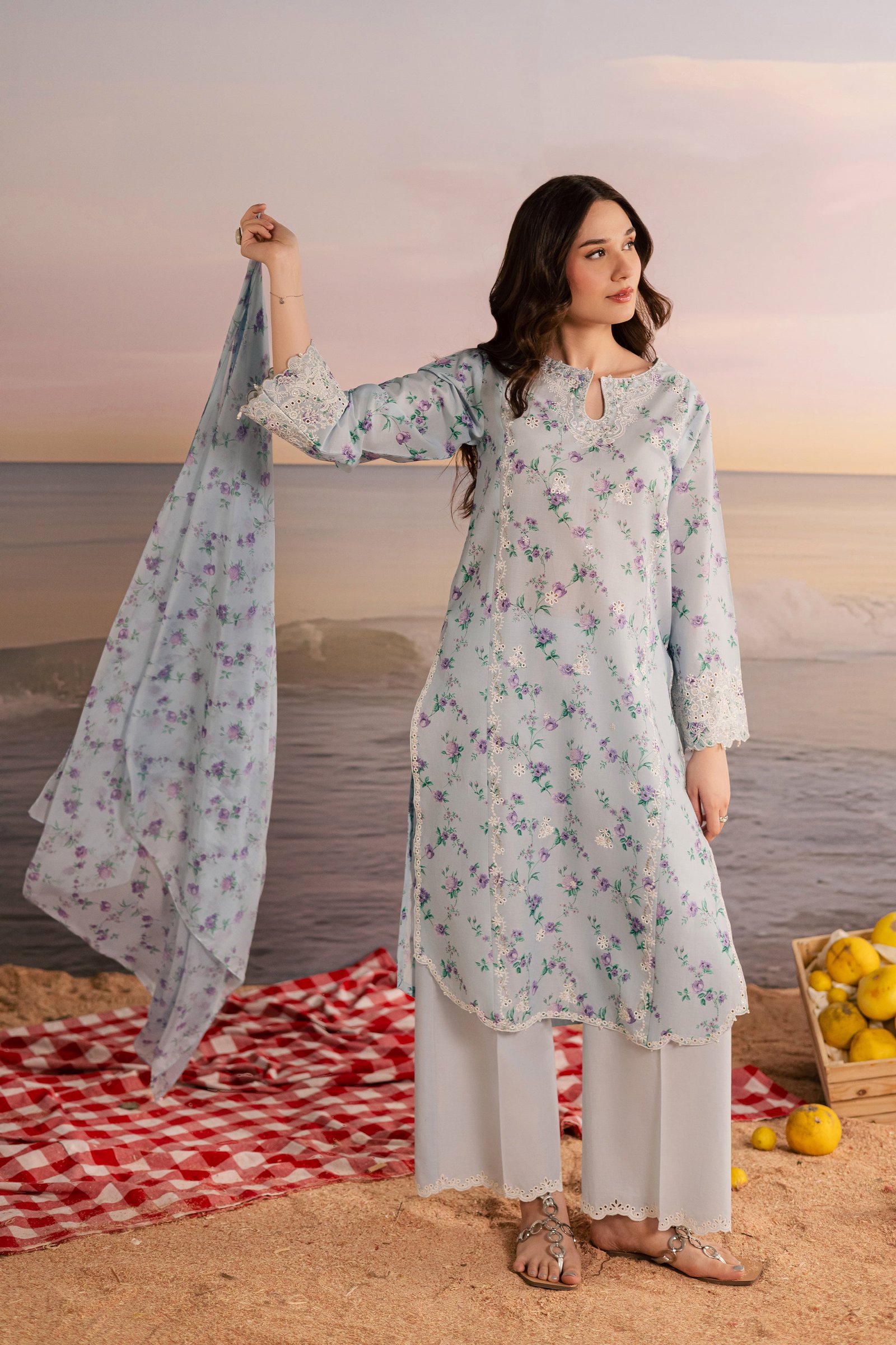  Blue Raima 3Pc - Printed Lawn Dress BATIKSS26  BATIK   XS / Blue / Lawn-S / Blue / Lawn-M / Blue / Lawn-L / Blue / Lawn-XL / Blue / Lawn