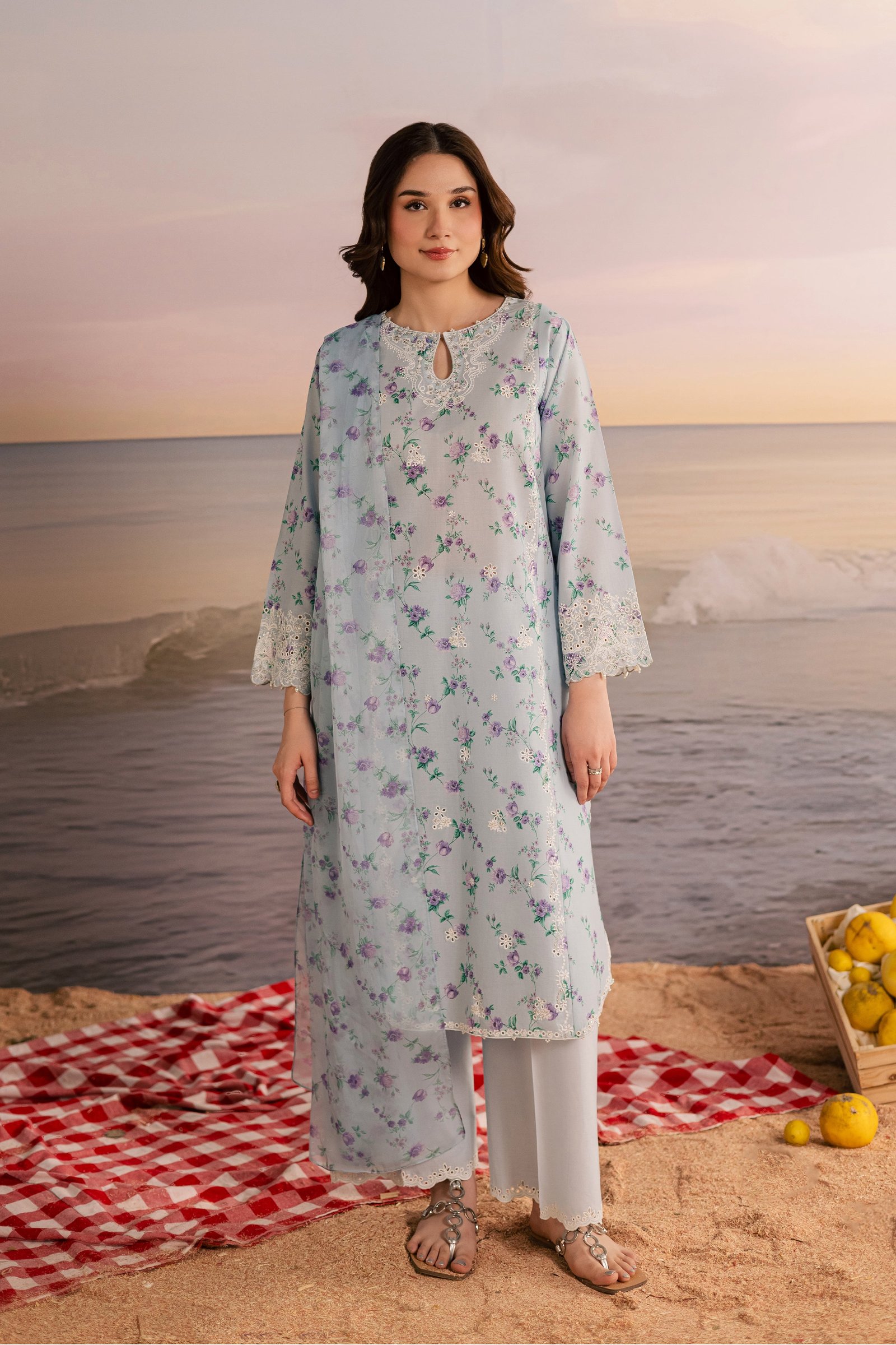  Blue Raima 3Pc - Printed Lawn Dress BATIKSS26  BATIK   XS / Blue / Lawn-S / Blue / Lawn-M / Blue / Lawn-L / Blue / Lawn-XL / Blue / Lawn