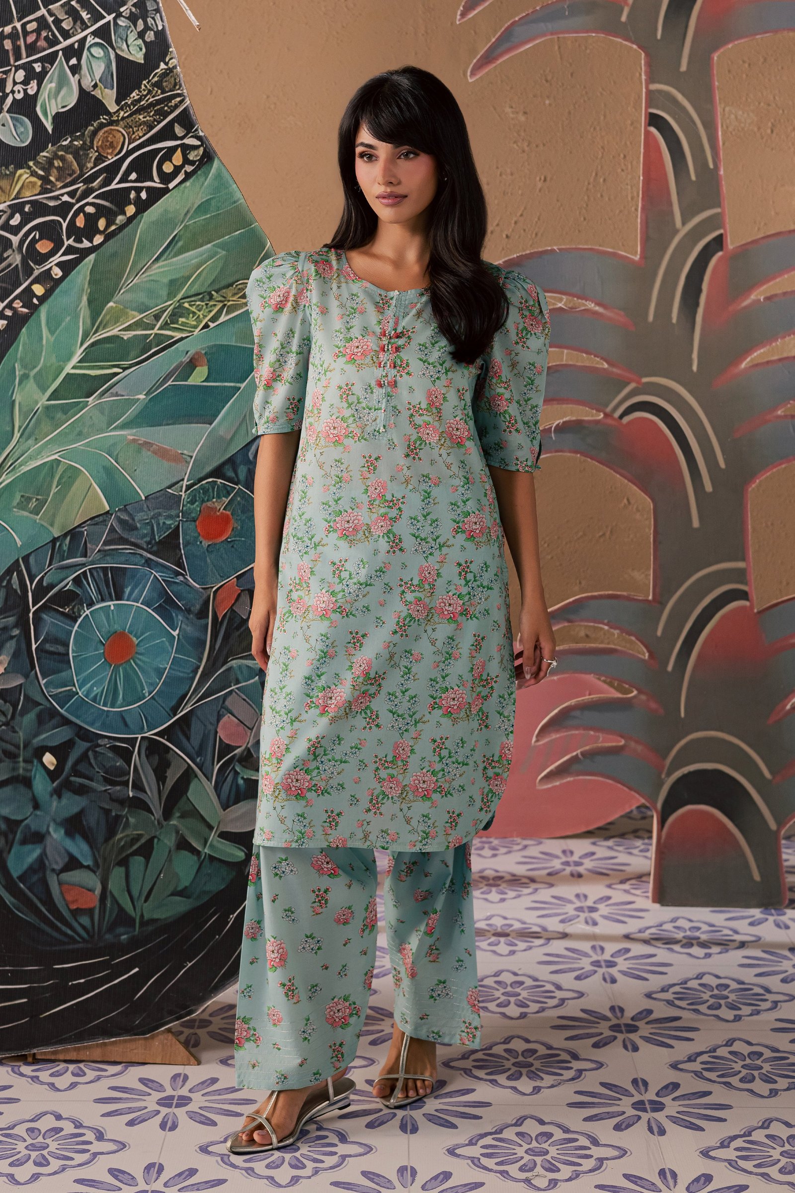 Blue Zerin 2Pc - Printed Lawn Dress BATIKSS26 BATIK XS / Sky Blue / Lawn-S / Sky Blue / Lawn-M / Sky Blue / Lawn-L / Sky Blue / Lawn-XL / Sky Blue / Lawn