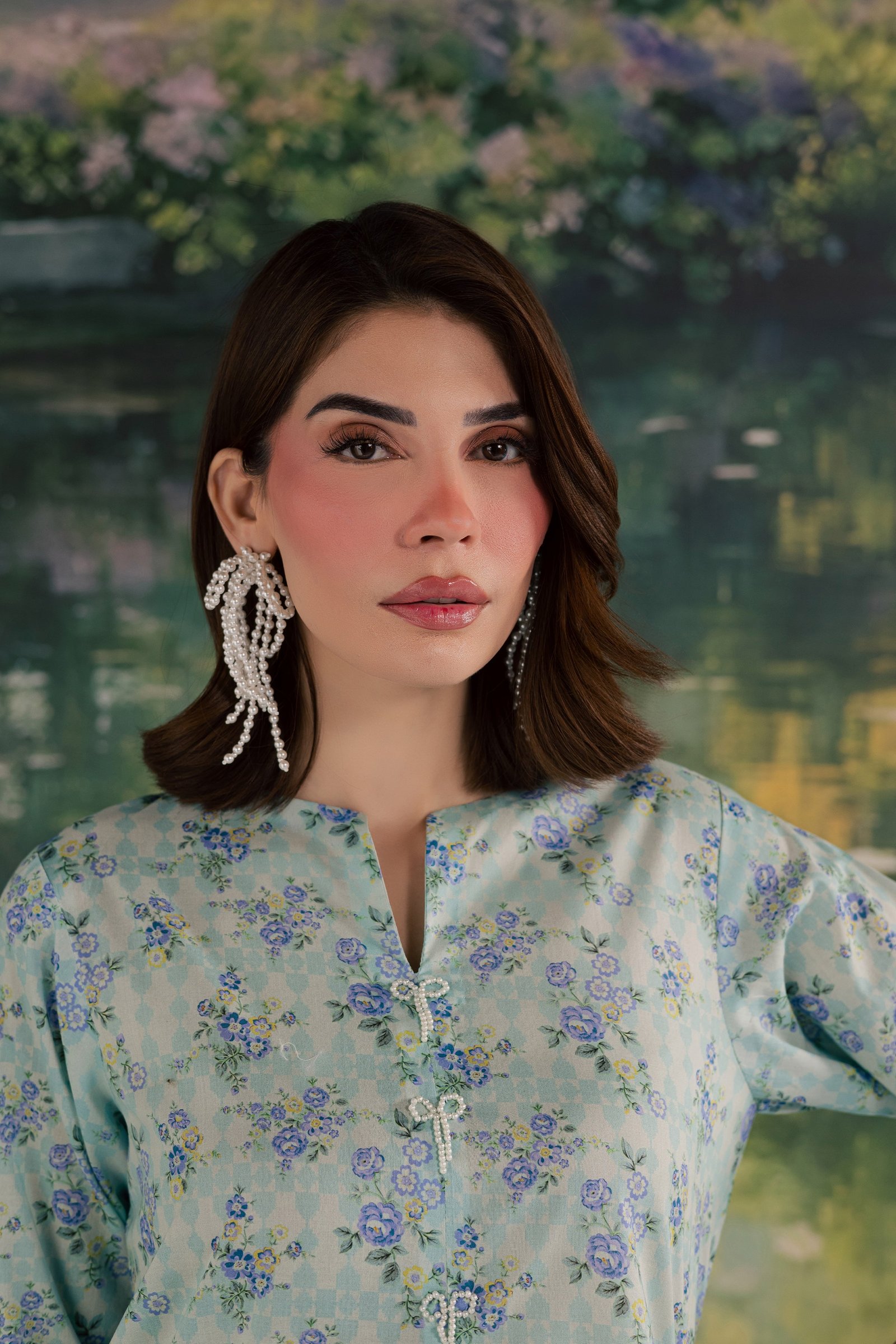 Bluey 2Pc - Printed Lawn Dress BATIKSS26 BATIK XS / Blue / Lawn-S / Blue / Lawn-M / Blue / Lawn-L / Blue / Lawn-XL / Blue / Lawn