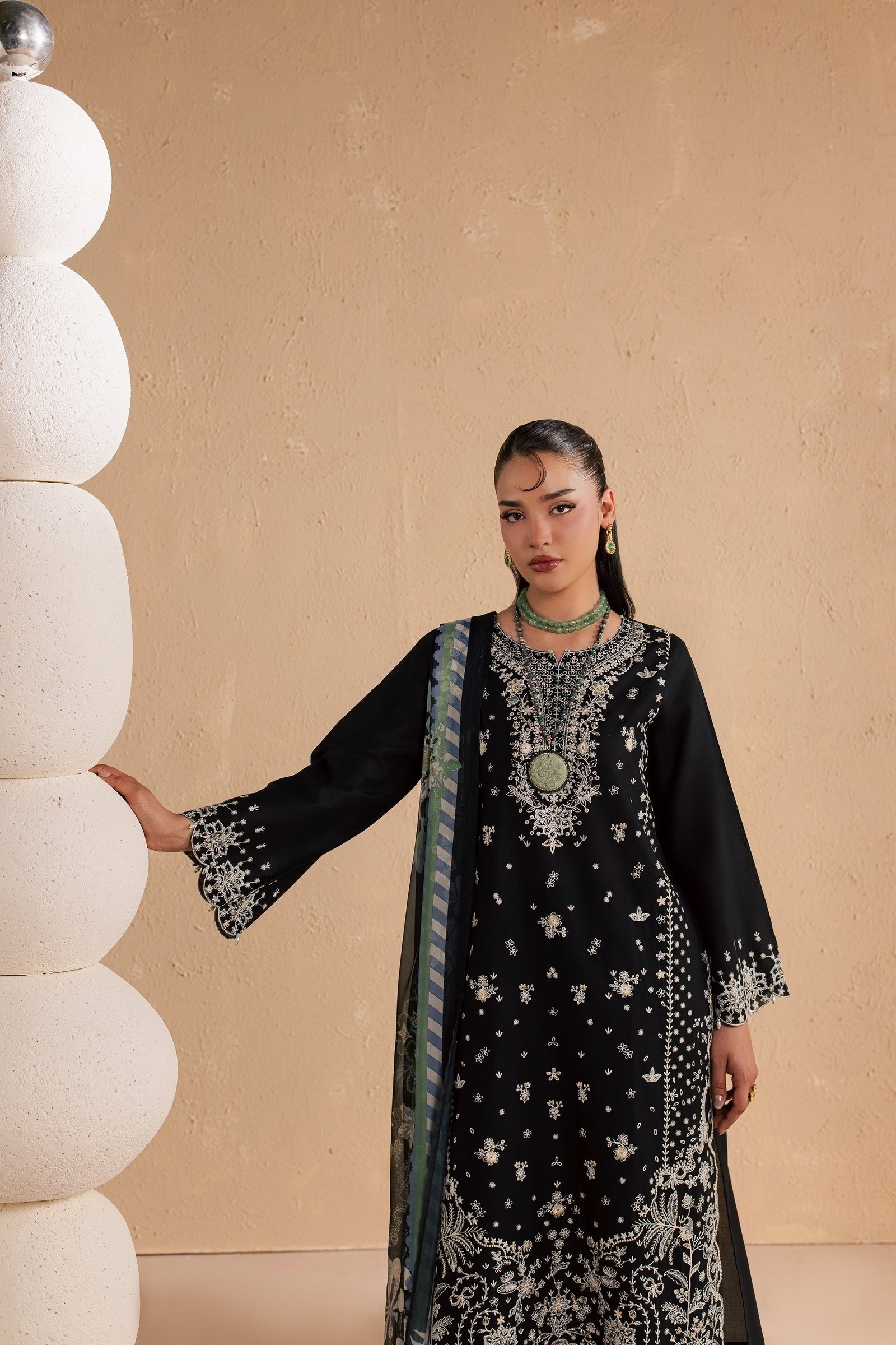  Brno 3Pc - Festive Embroidered Lawn BATIKSS26  BATIK   XS / Black / Pima Lawn-S / Black / Pima Lawn-M / Black / Pima Lawn-L / Black / Pima Lawn-XL / Black / Pima Lawn