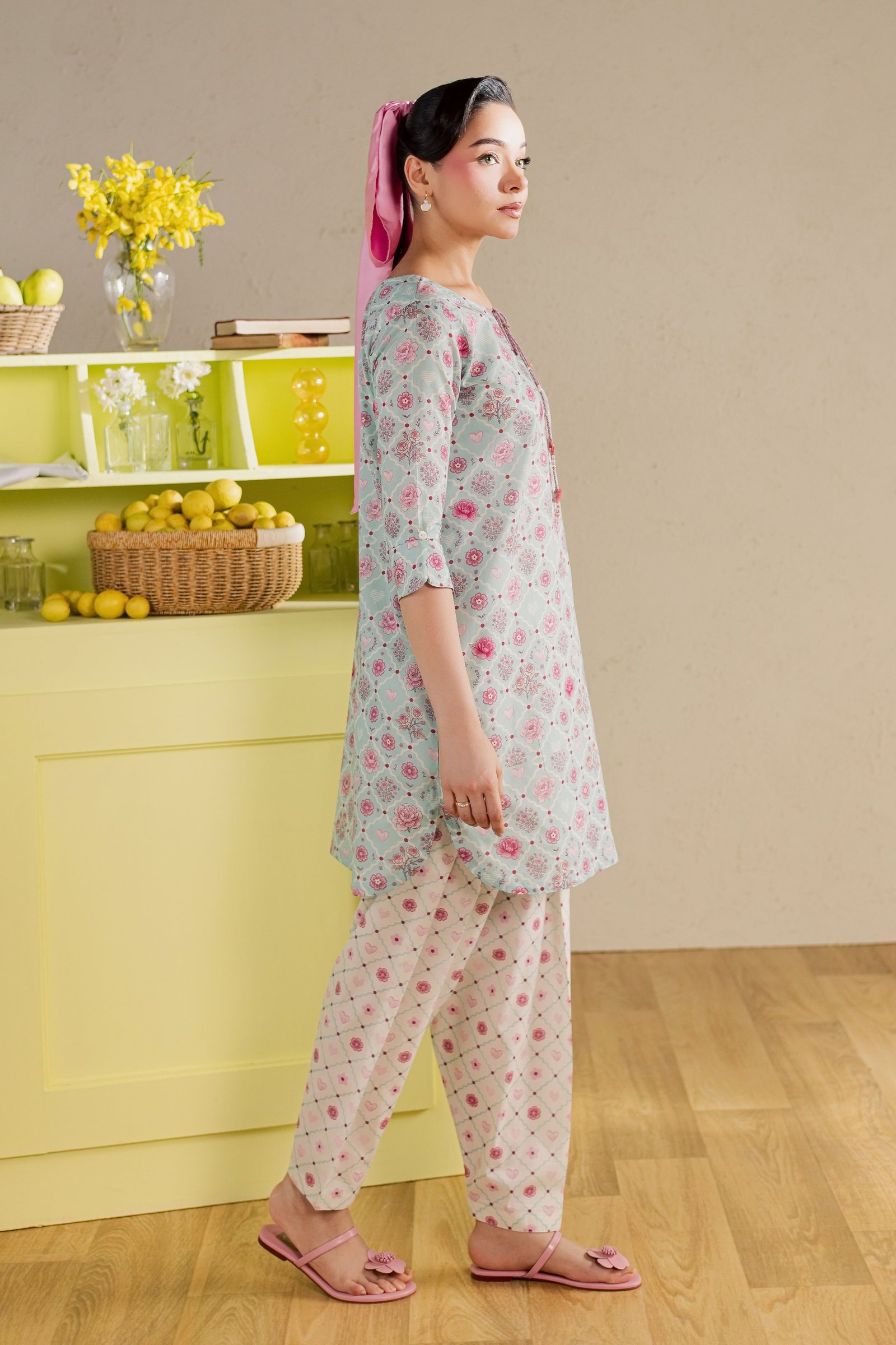 Candid 2Pc - Printed Lawn Dress BATIKSS26 BATIK XS / Ice Blue / Lawn-S / Ice Blue / Lawn-M / Ice Blue / Lawn-L / Ice Blue / Lawn-XL / Ice Blue / Lawn