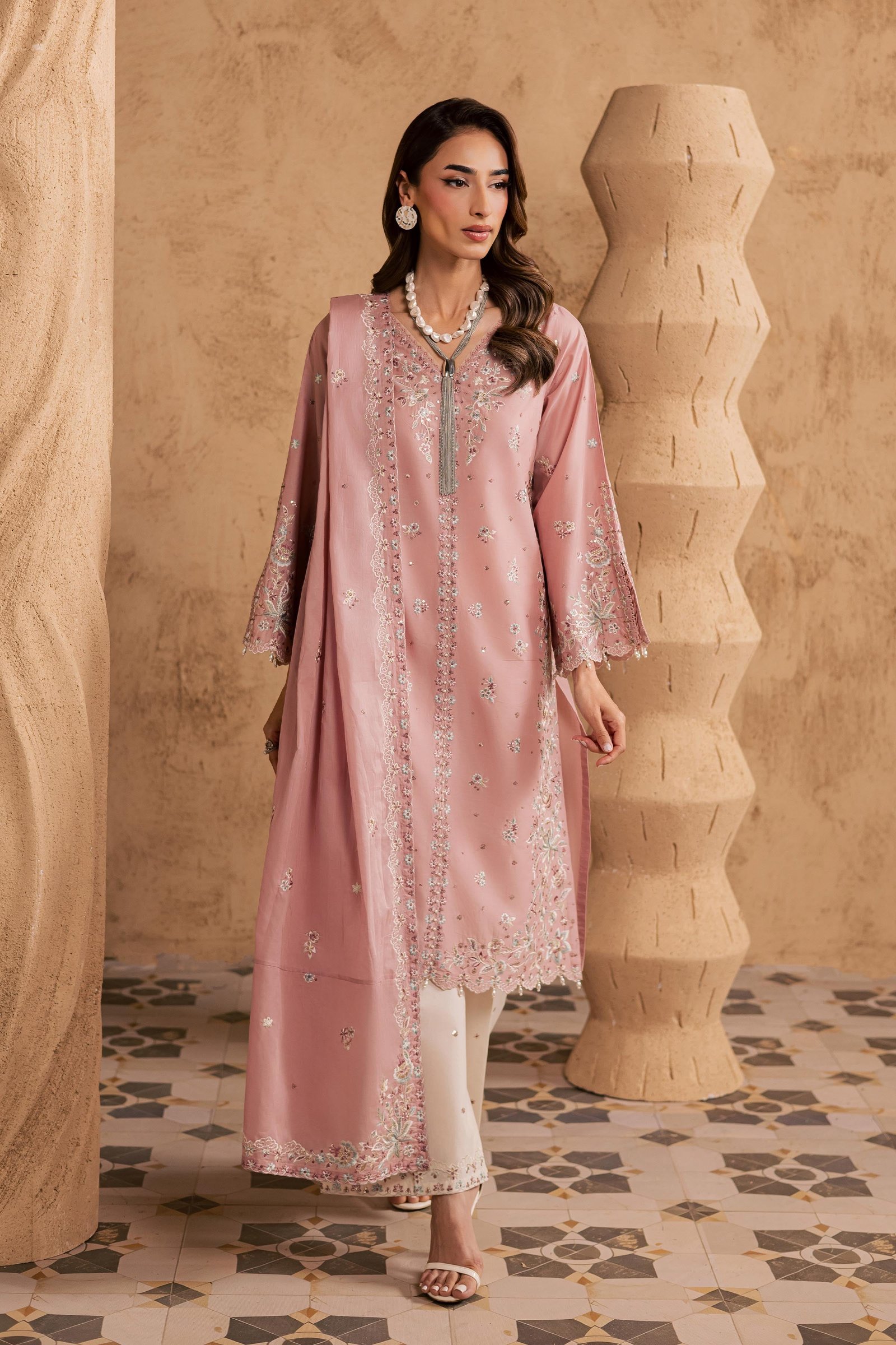 Candy 3Pc - Embroidered Festive Pret BATIKSS26 BATIK XS / Taffy Pink / Pima Lawn-S / Taffy Pink / Pima Lawn-M / Taffy Pink / Pima Lawn-L / Taffy Pink / Pima Lawn-XL / Taffy Pink / Pima Lawn