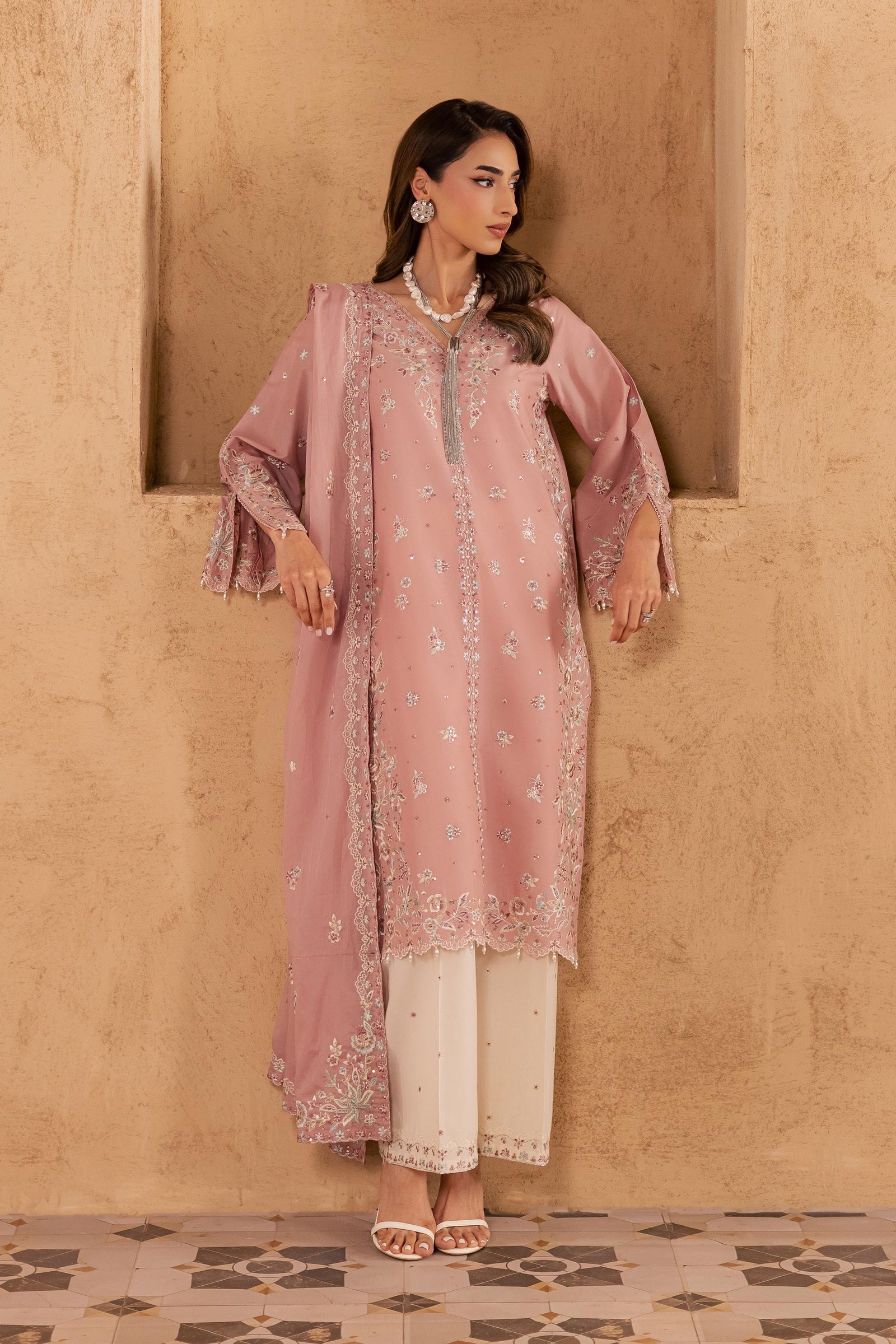 Candy 3Pc - Embroidered Festive Pret BATIKSS26 BATIK XS / Taffy Pink / Pima Lawn-S / Taffy Pink / Pima Lawn-M / Taffy Pink / Pima Lawn-L / Taffy Pink / Pima Lawn-XL / Taffy Pink / Pima Lawn