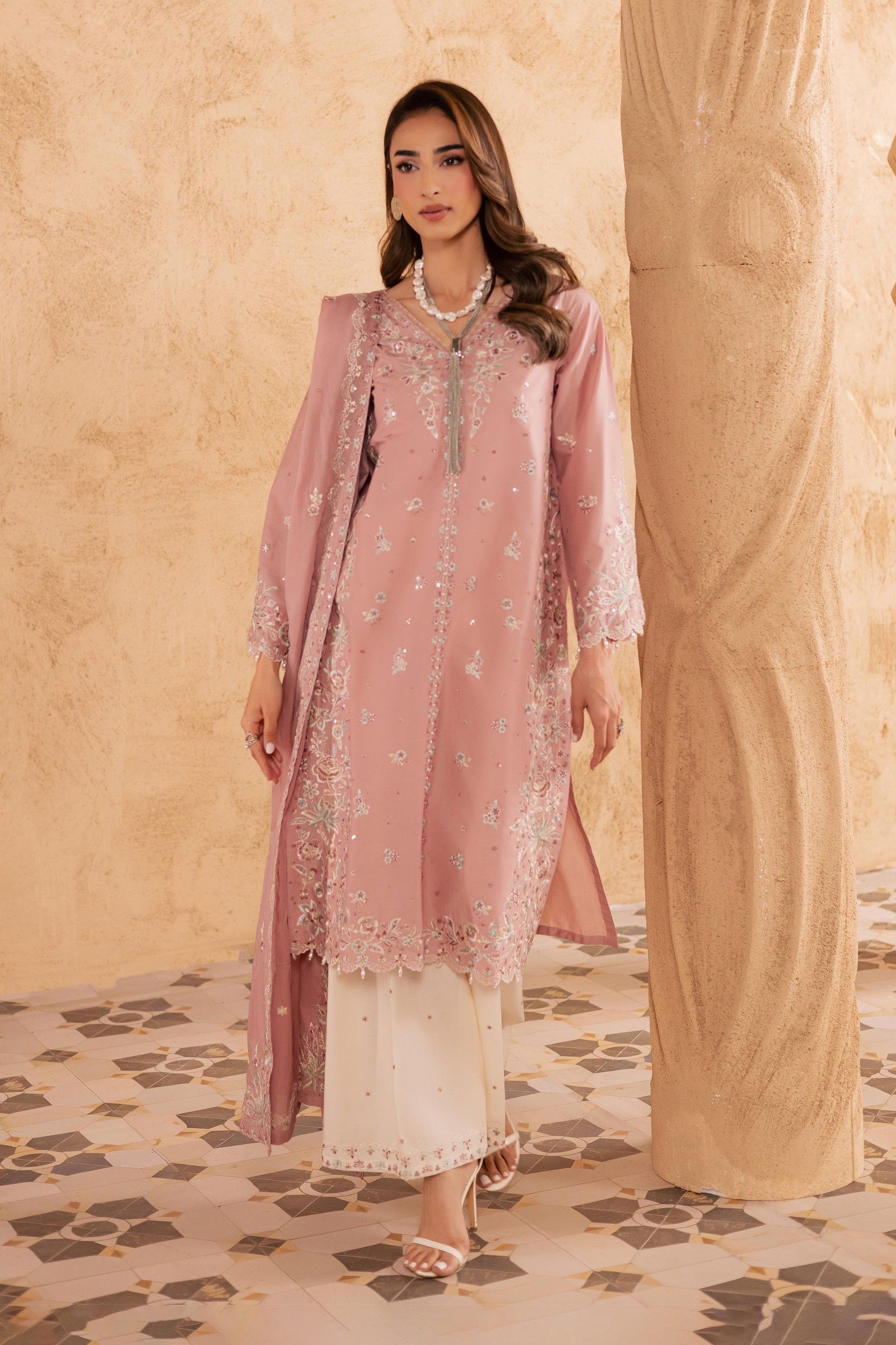 Candy 3Pc - Embroidered Festive Pret BATIKSS26 BATIK XS / Taffy Pink / Pima Lawn-S / Taffy Pink / Pima Lawn-M / Taffy Pink / Pima Lawn-L / Taffy Pink / Pima Lawn-XL / Taffy Pink / Pima Lawn