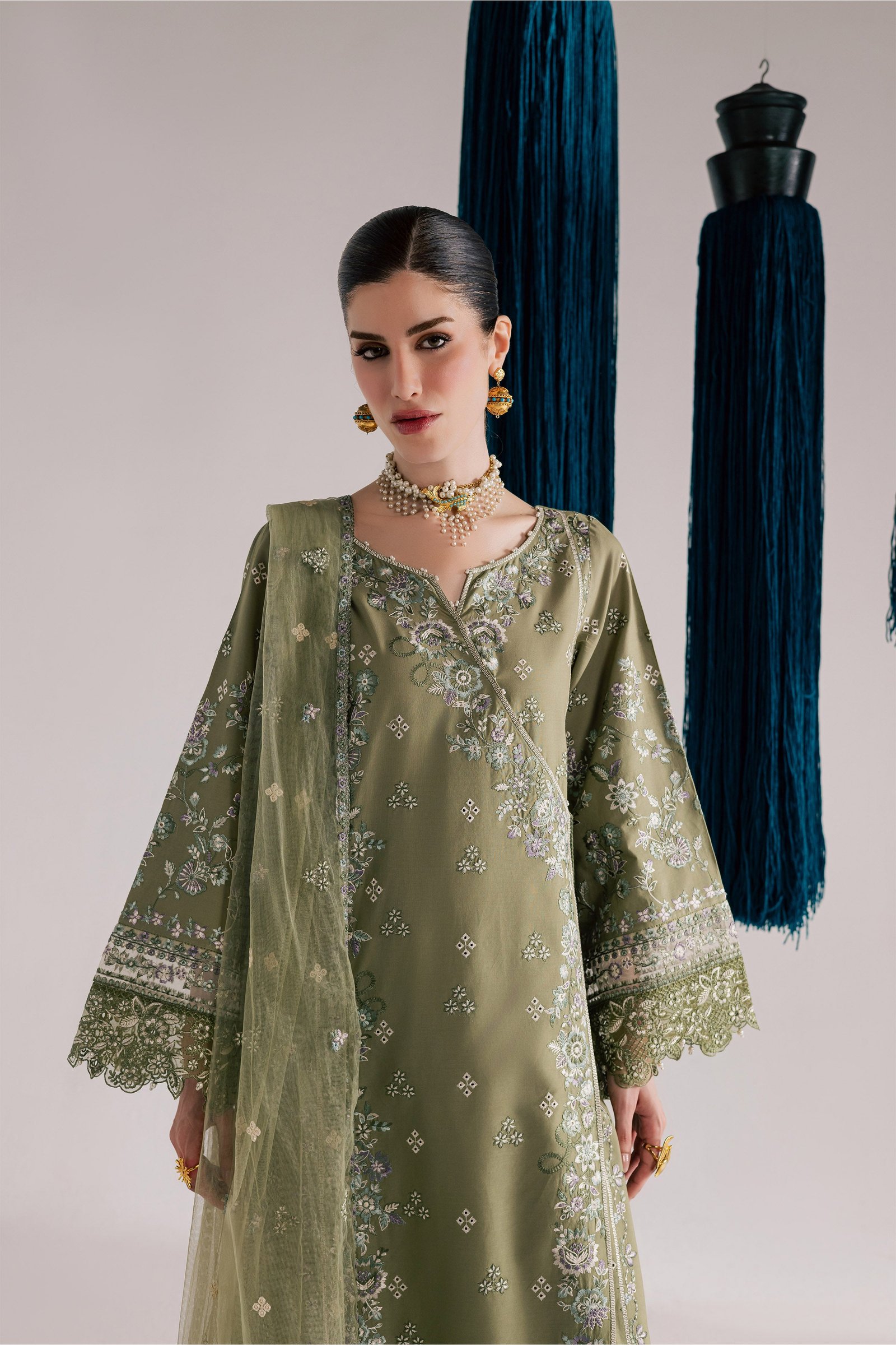 Caniya 3Pc - Festive Eid Pret BATIKSS26 BATIK XS / Moss Eggnog / Pima Lawn-S / Moss Eggnog / Pima Lawn-M / Moss Eggnog / Pima Lawn-L / Moss Eggnog / Pima Lawn-XL / Moss Eggnog / Pima Lawn