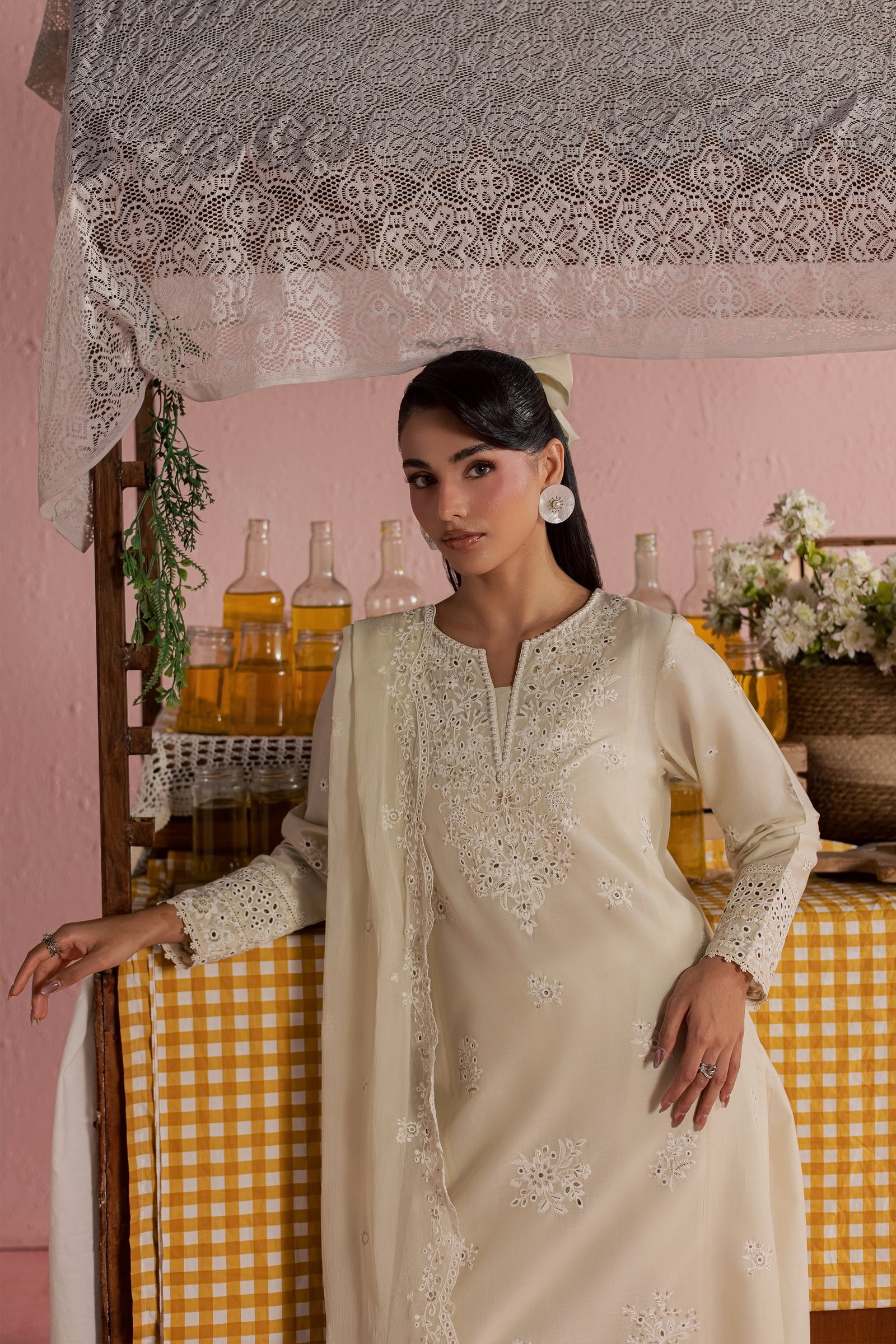  Caramel 3Pc - Embroidered Lawn Dress BATIKSS26  BATIK   XS / Beige / Pima Lawn-S / Beige / Pima Lawn-M / Beige / Pima Lawn-L / Beige / Pima Lawn-XL / Beige / Pima Lawn