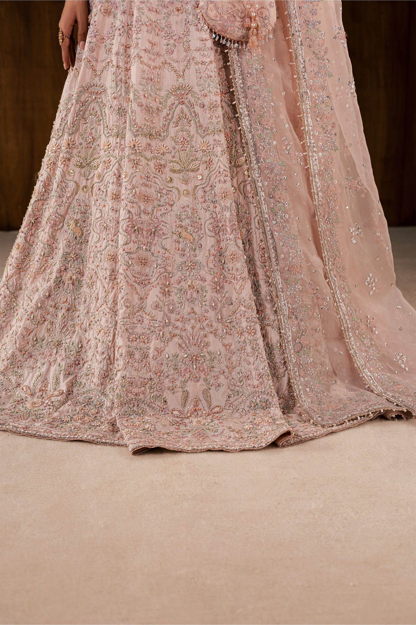 Chamkeli 4Pc - Bridal Dress BATIKBRIDALS2026 BATIK S / Powder Pink / Raw Silk