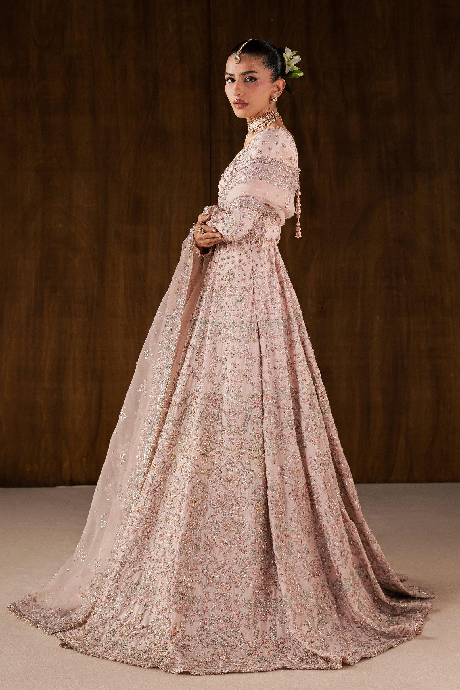 Chamkeli 4Pc - Bridal Dress BATIKBRIDALS2026 BATIK S / Powder Pink / Raw Silk