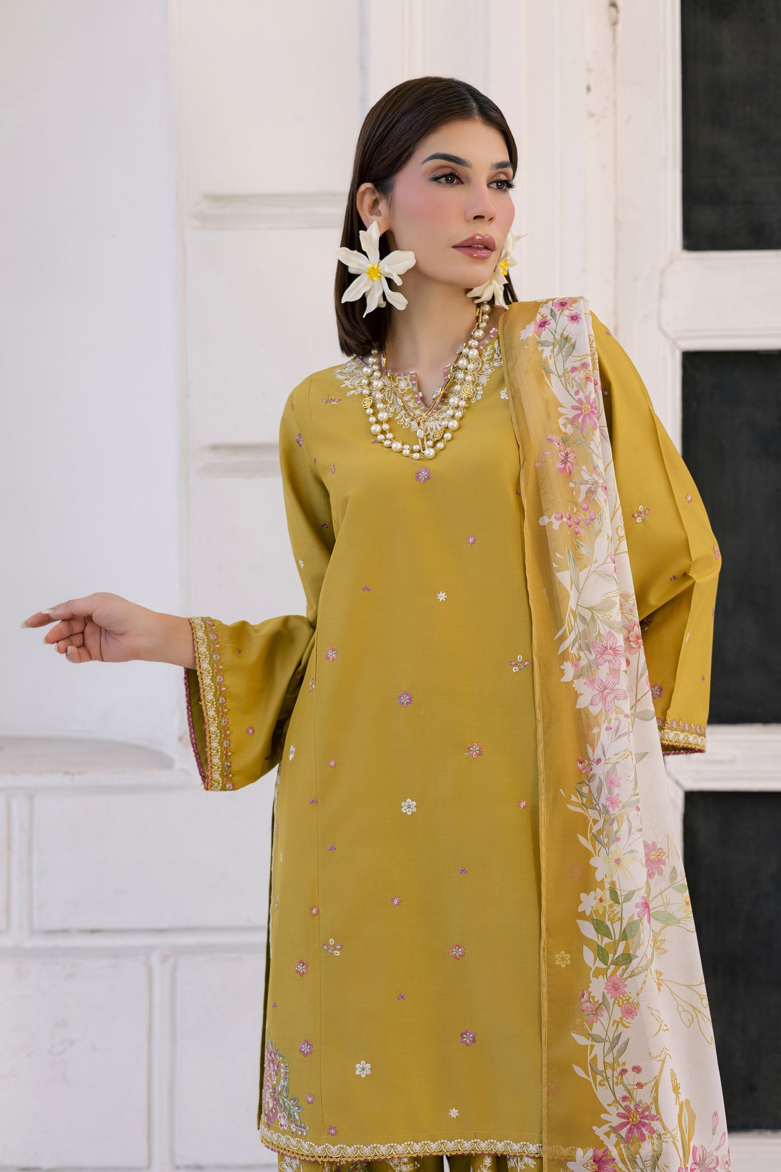Chandler 3Pc - Festive Embroidered Lawn BATIKSS26 BATIK XS / Lime / Pima Lawn-S / Lime / Pima Lawn-M / Lime / Pima Lawn-L / Lime / Pima Lawn-XL / Lime / Pima Lawn