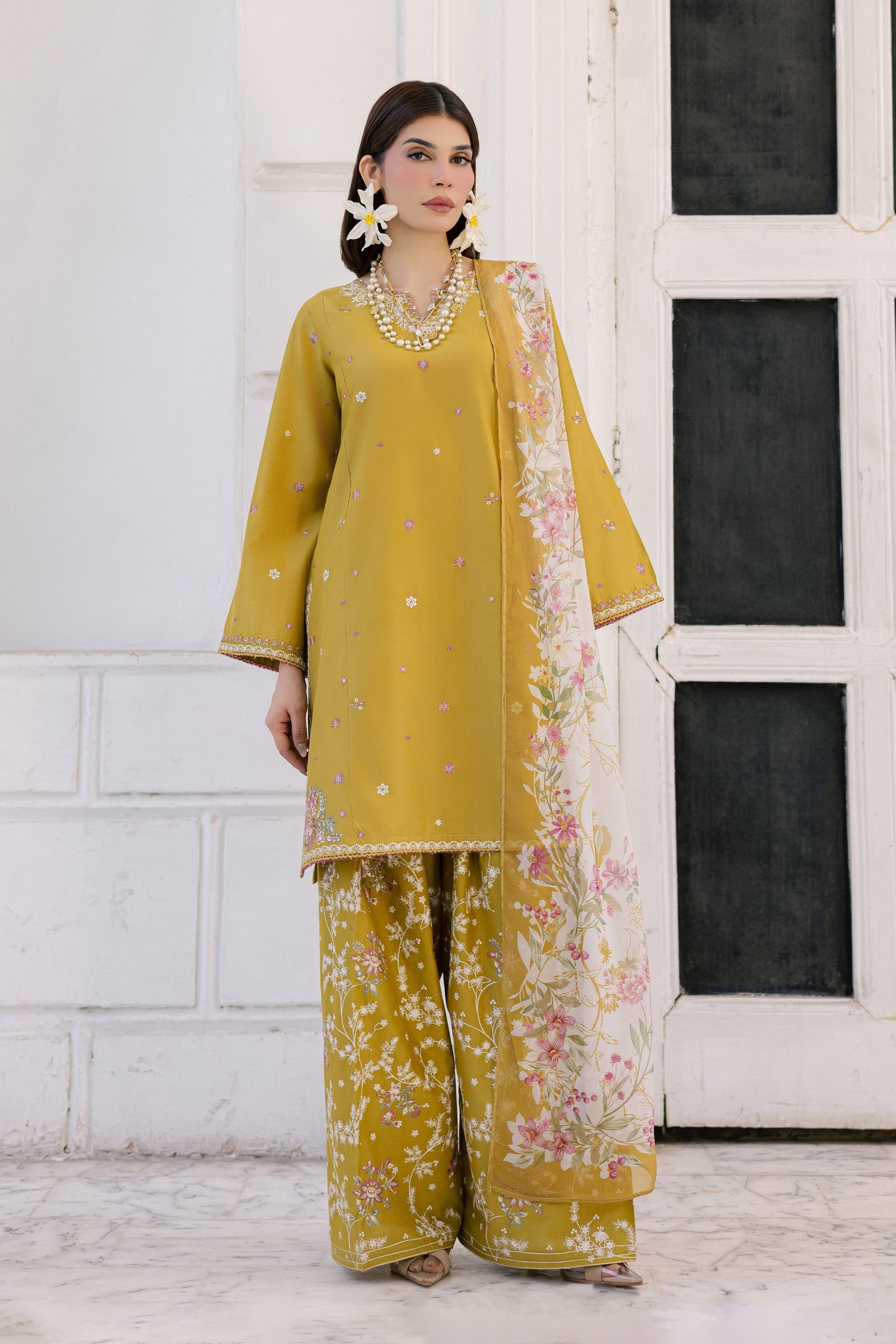 Chandler 3Pc - Festive Embroidered Lawn BATIKSS26 BATIK XS / Lime / Pima Lawn-S / Lime / Pima Lawn-M / Lime / Pima Lawn-L / Lime / Pima Lawn-XL / Lime / Pima Lawn