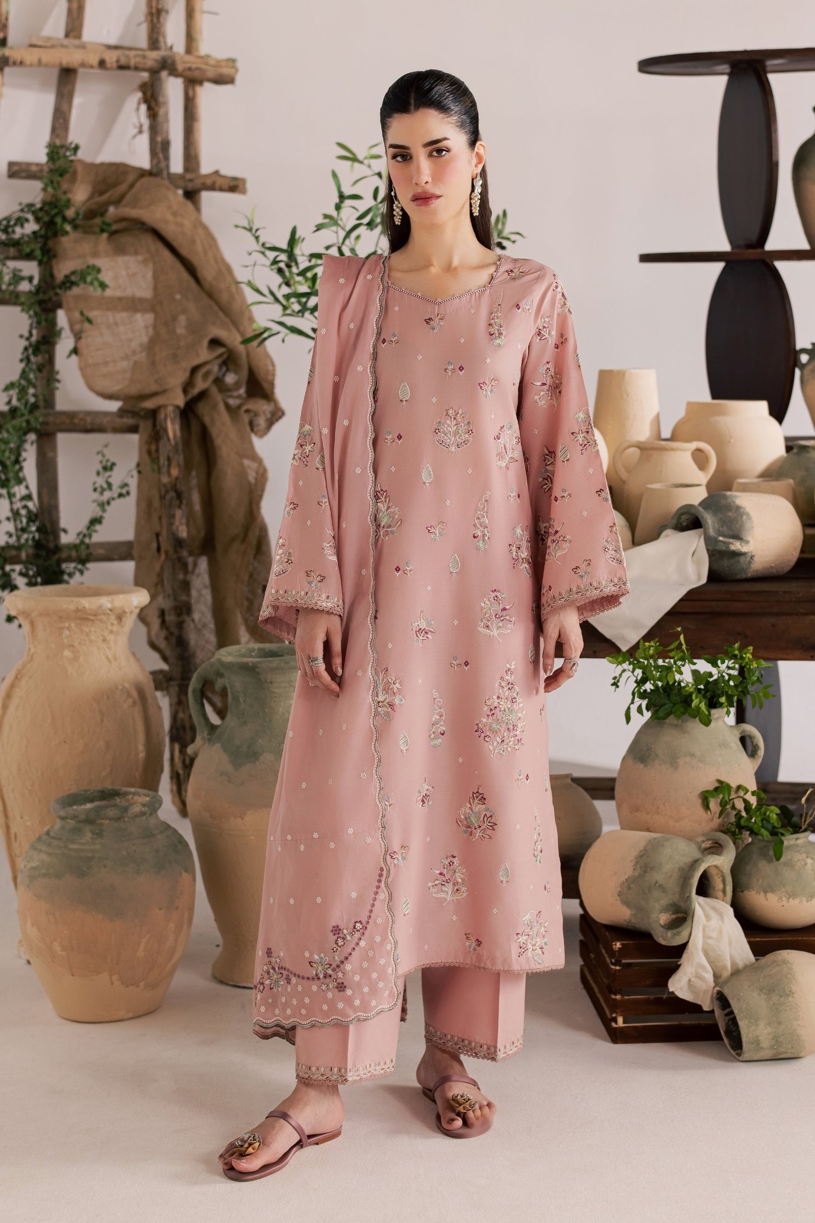 Cloud Pink 3Pc - Embroidered Lawn Dress EverydayEdit26 BATIK XS / Candy Pink / Pima Lawn-S / Candy Pink / Pima Lawn-M / Candy Pink / Pima Lawn-L / Candy Pink / Pima Lawn-XL / Candy Pink / Pima Lawn