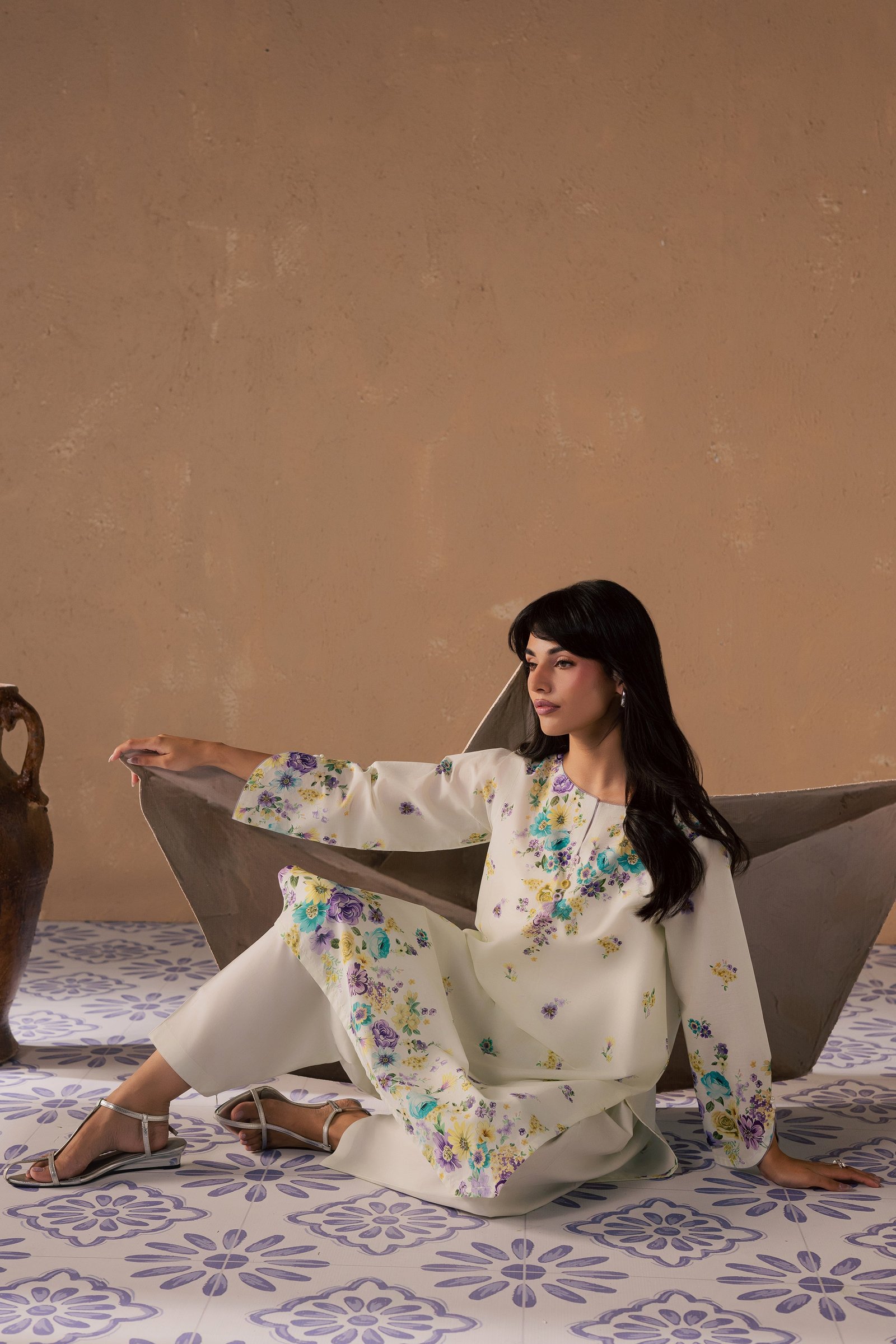 Conard 2Pc - Printed Lawn Dress BATIKSS26 BATIK XS / Off White / Lawn-S / Off White / Lawn-M / Off White / Lawn-L / Off White / Lawn-XL / Off White / Lawn