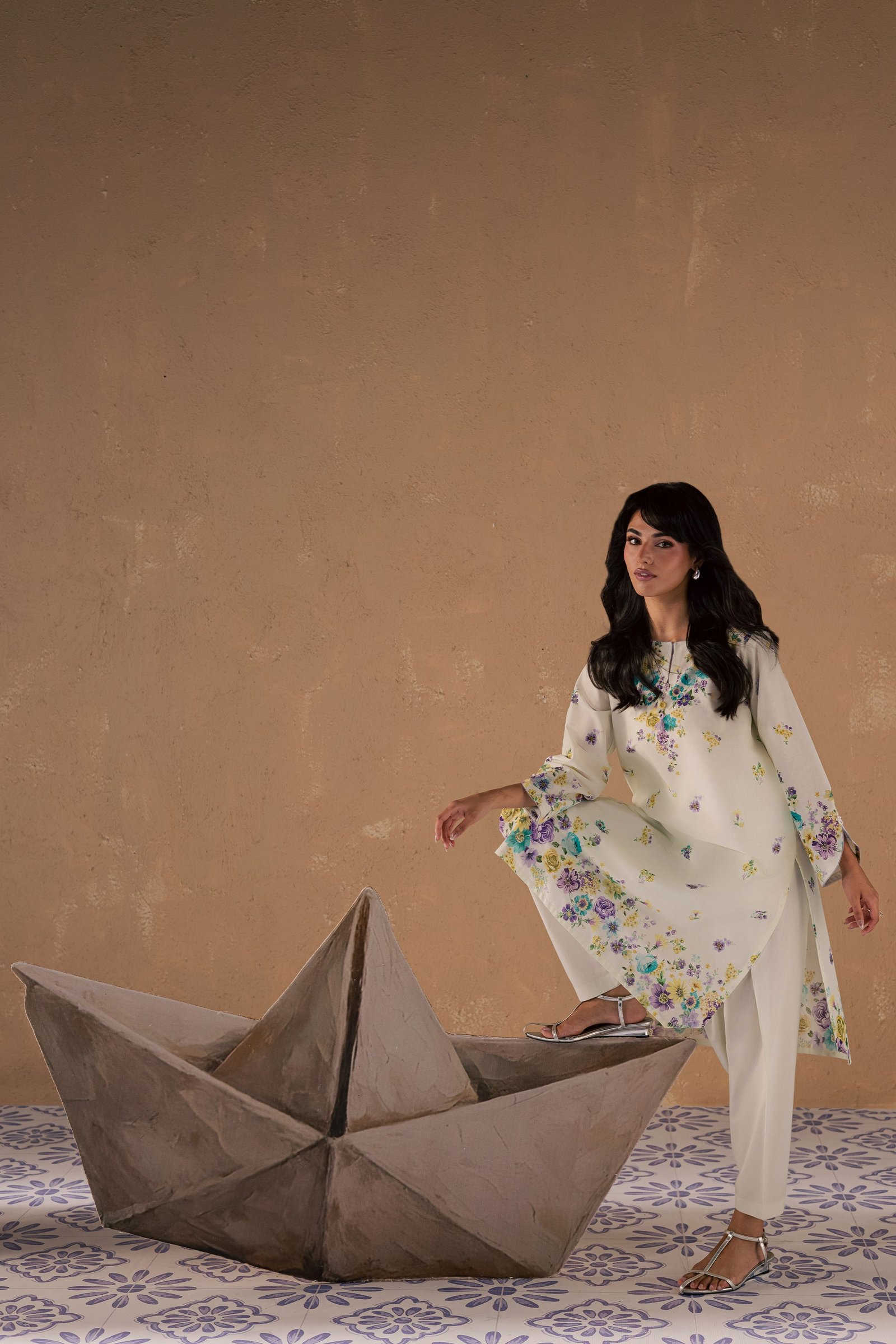 Conard 2Pc - Printed Lawn Dress BATIKSS26 BATIK XS / Off White / Lawn-S / Off White / Lawn-M / Off White / Lawn-L / Off White / Lawn-XL / Off White / Lawn