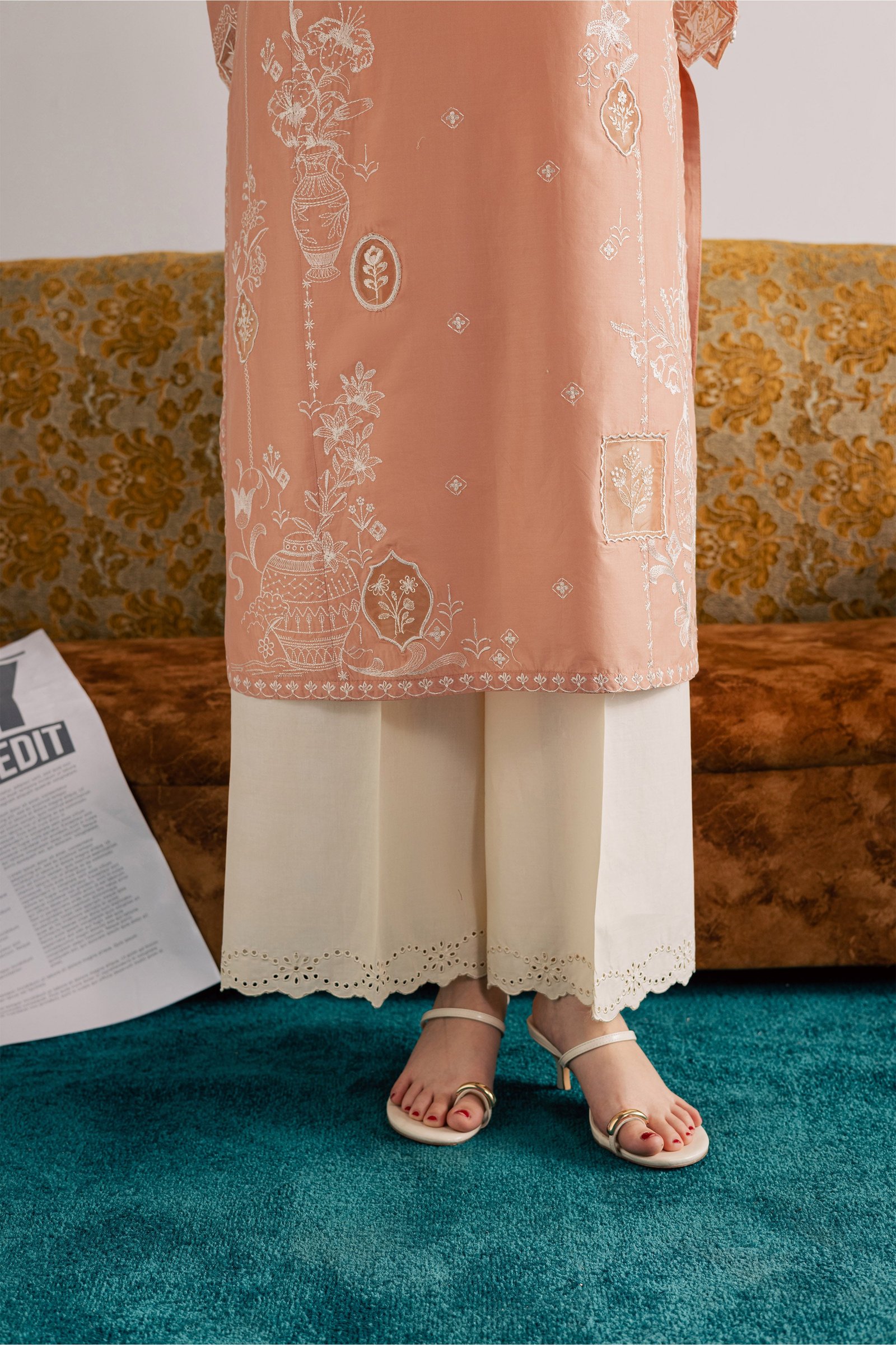  Coraline 3Pc - Embroidered Lawn Dress EverydayEdit26  BATIK   XS / Cafe Crème / Pima Lawn-S / Cafe Crème / Pima Lawn-M / Cafe Crème / Pima Lawn-L / Cafe Crème / Pima Lawn-XL / Cafe Crème / Pima Lawn