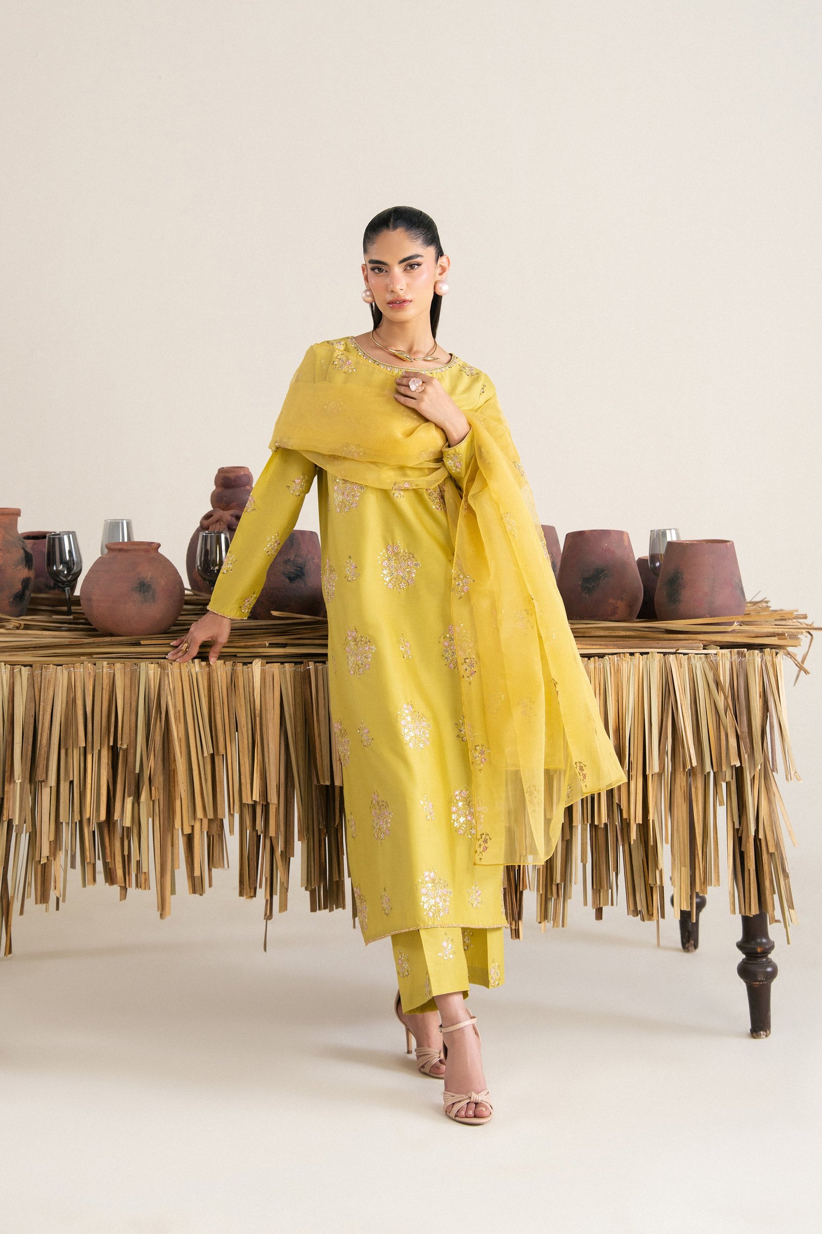  Costa Rica 3Pc - Festive Eid Pret BATIKSS26  BATIK   XS / Green Yellow / Giza-S / Green Yellow / Giza-M / Green Yellow / Giza-L / Green Yellow / Giza-XL / Green Yellow / Giza
