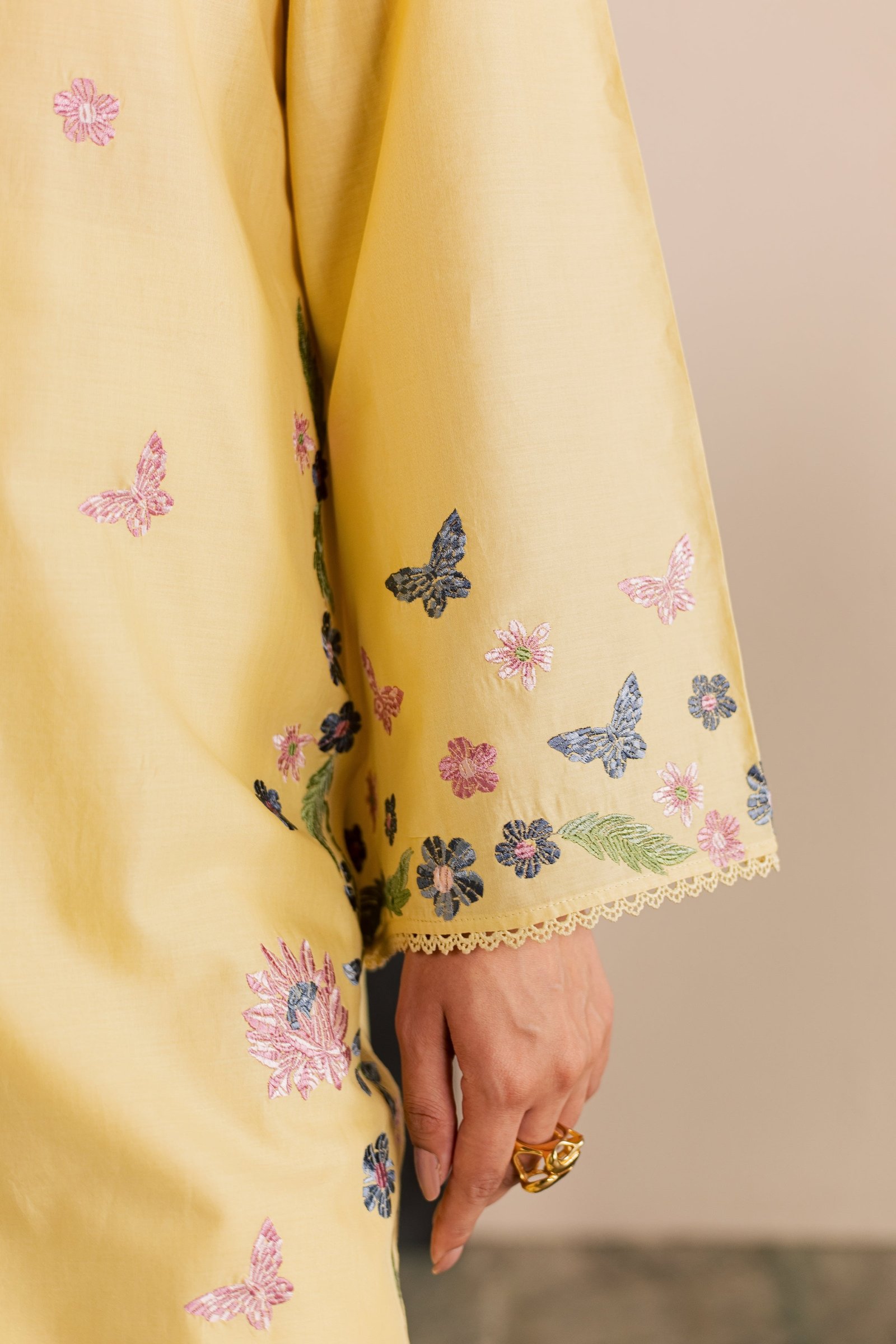  Custard 3Pc - Embroidered Lawn Dress EverydayEdit26  BATIK   XS / Butter / Pima Lawn-S / Butter / Pima Lawn-M / Butter / Pima Lawn-L / Butter / Pima Lawn-XL / Butter / Pima Lawn
