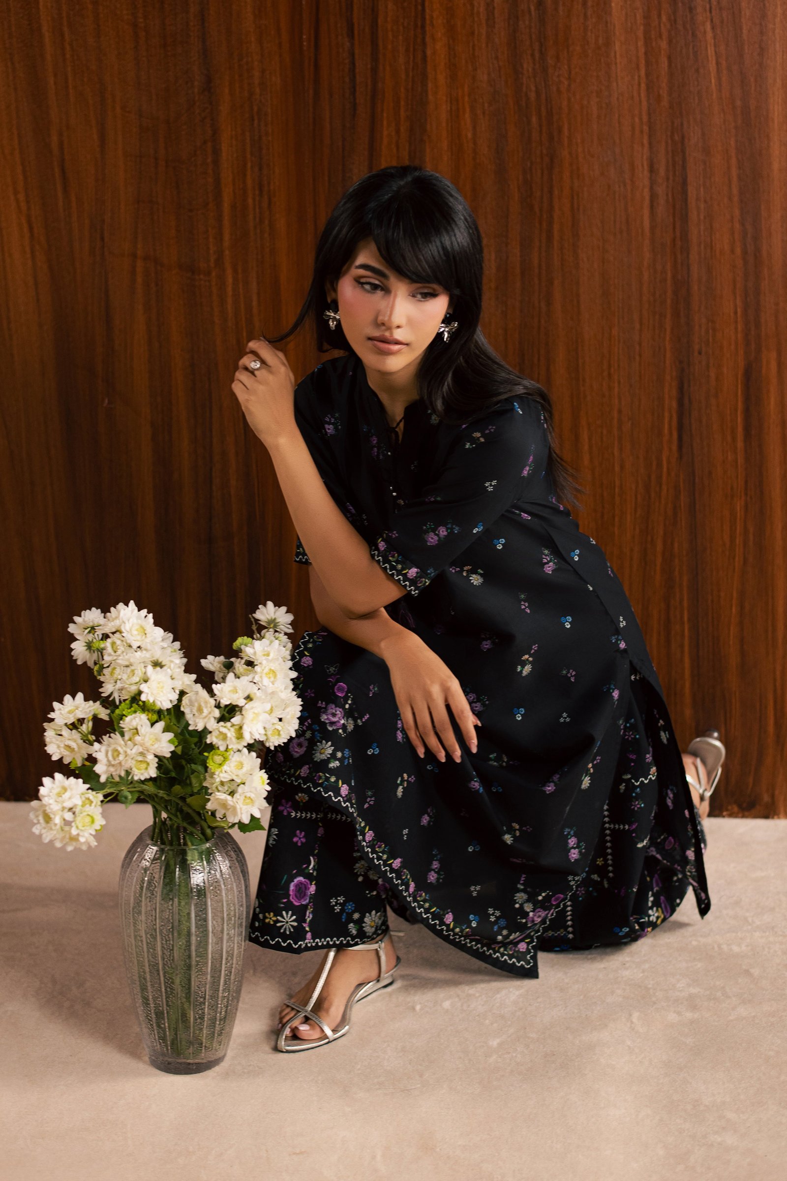  Eleven 2Pc - Printed Lawn Dress BATIKSS26  BATIK   XS / Black / Lawn-S / Black / Lawn-M / Black / Lawn-L / Black / Lawn-XL / Black / Lawn