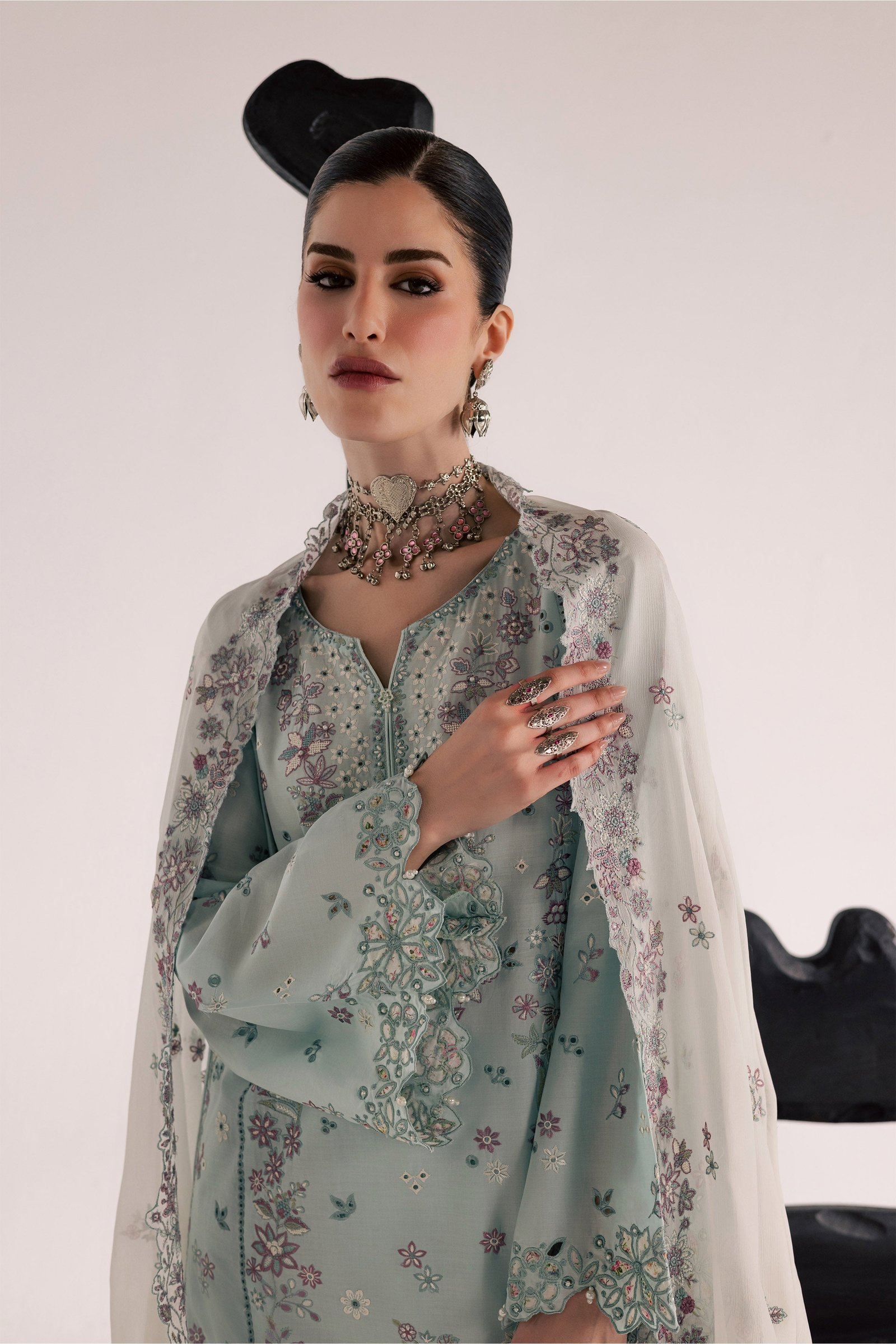 Elide 3Pc - Festive Eid Pret BATIKSS26 BATIK XS / Blue Glow / Pima Lawn-S / Blue Glow / Pima Lawn-M / Blue Glow / Pima Lawn-L / Blue Glow / Pima Lawn-XL / Blue Glow / Pima Lawn
